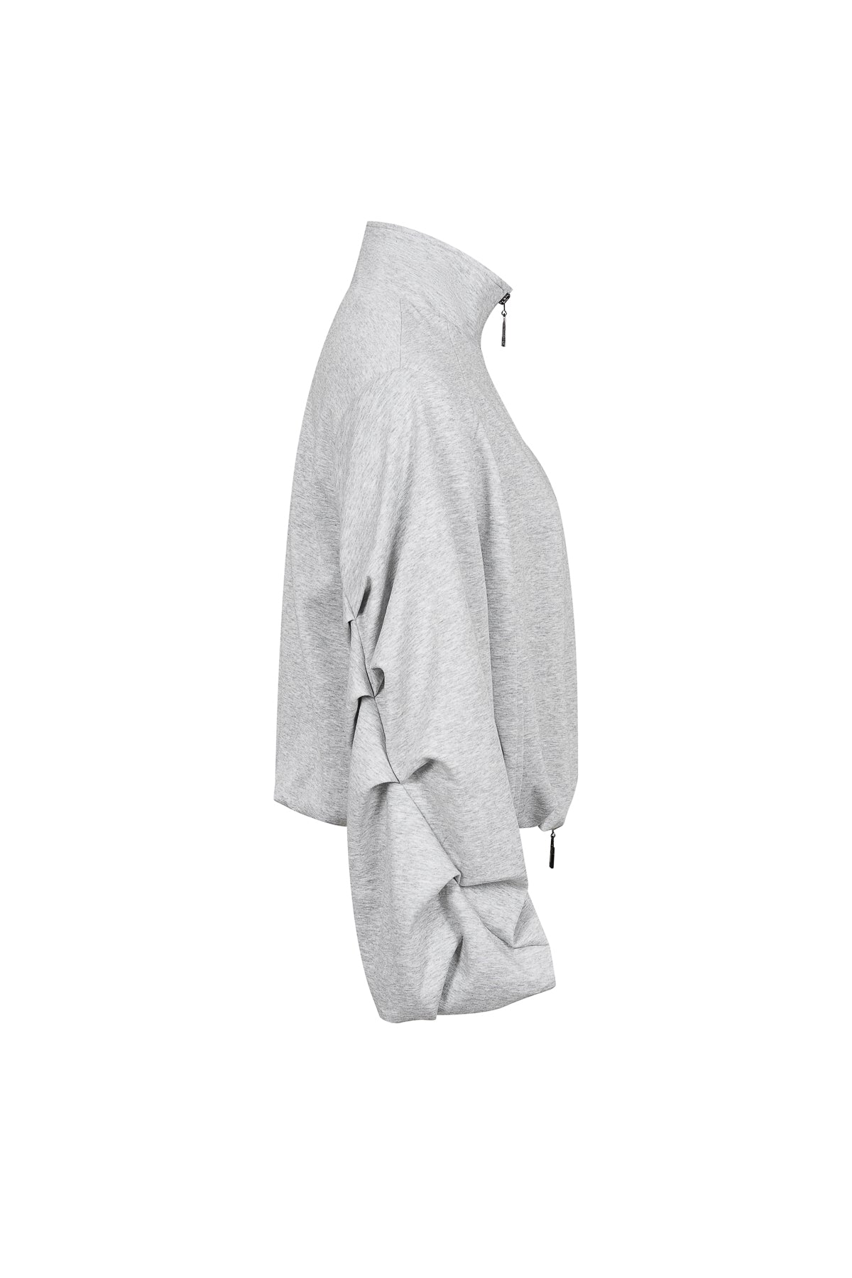 Pleated Sleeves Knit Jacket