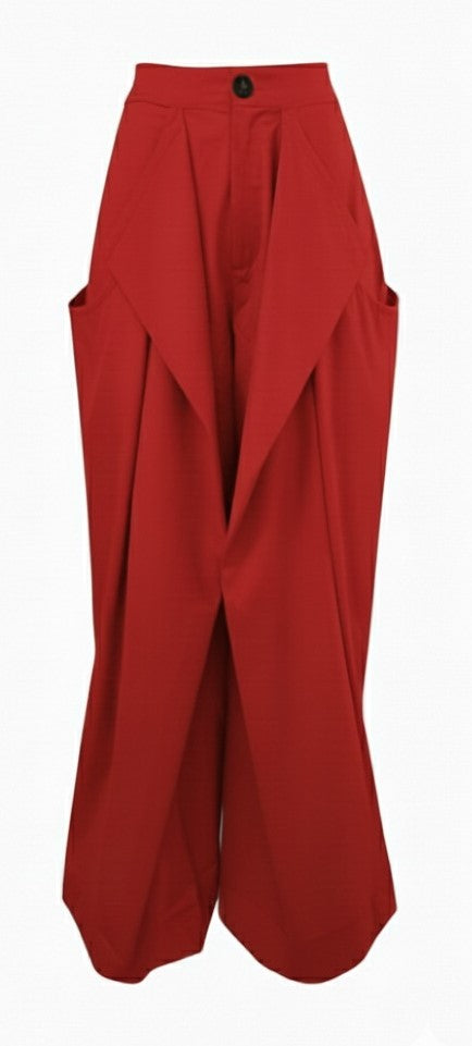Woven Safari Draped Balloon Pants