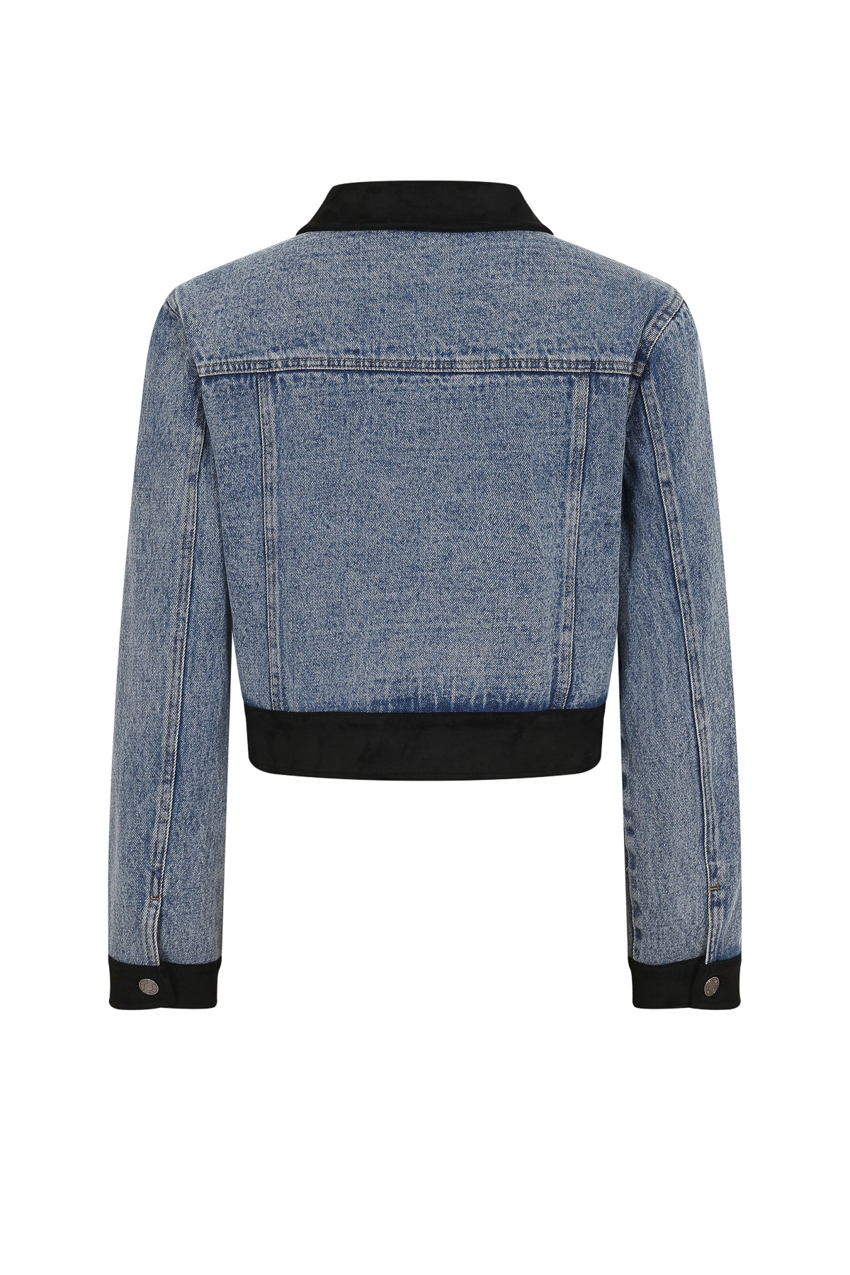 Therese Embellished Denim Jacket With Suede Details