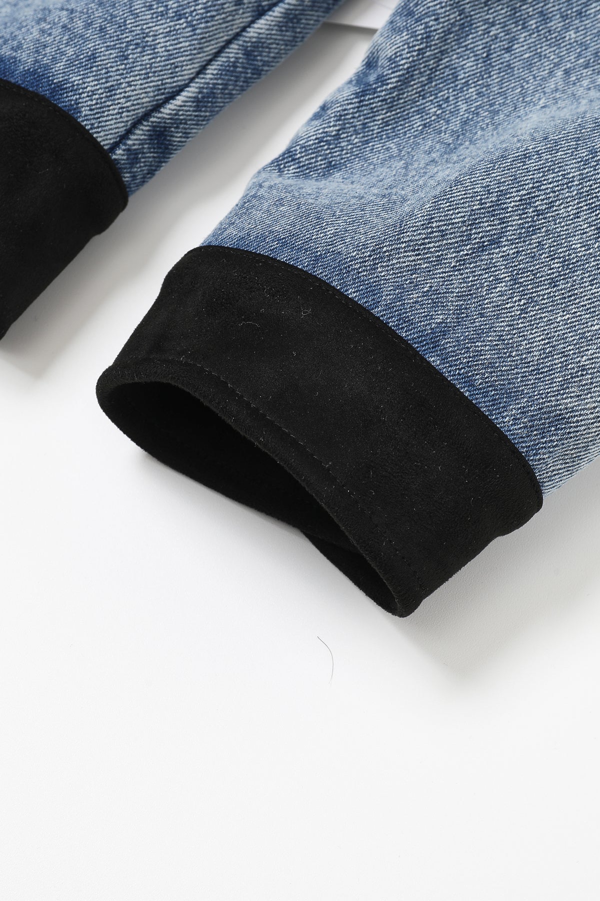 Therese Embellished Denim Jacket With Suede Details