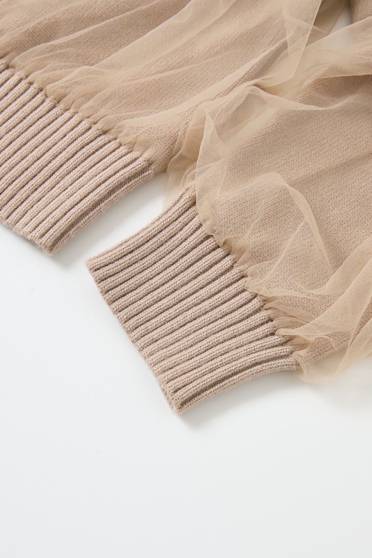 Marielle Crew-Neck Tulle Cardigan