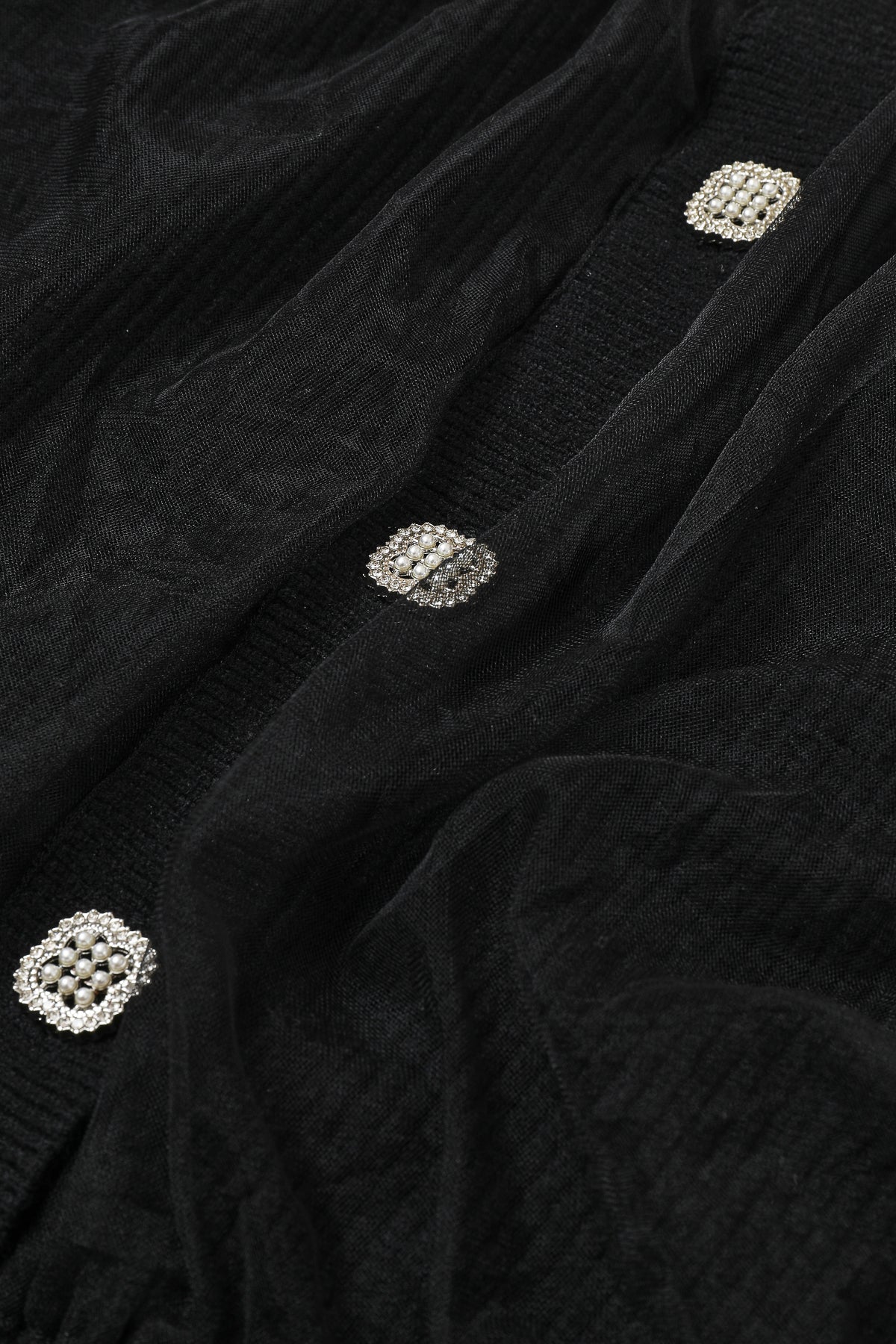 Marielle Crew-Neck Tulle Cardigan