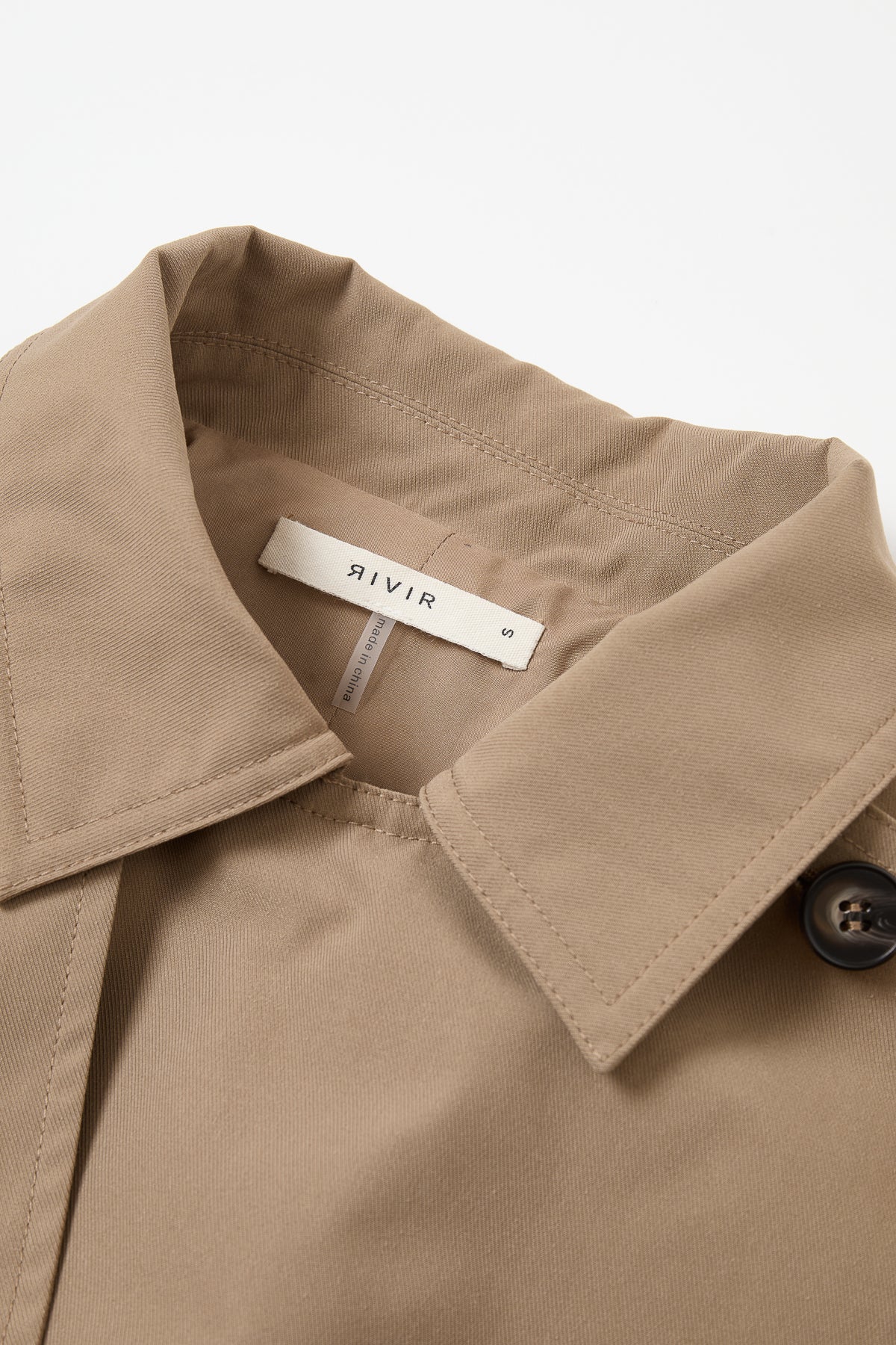 Axelle Woven Bubble Hem Trench Jacket with PU Epaullettes