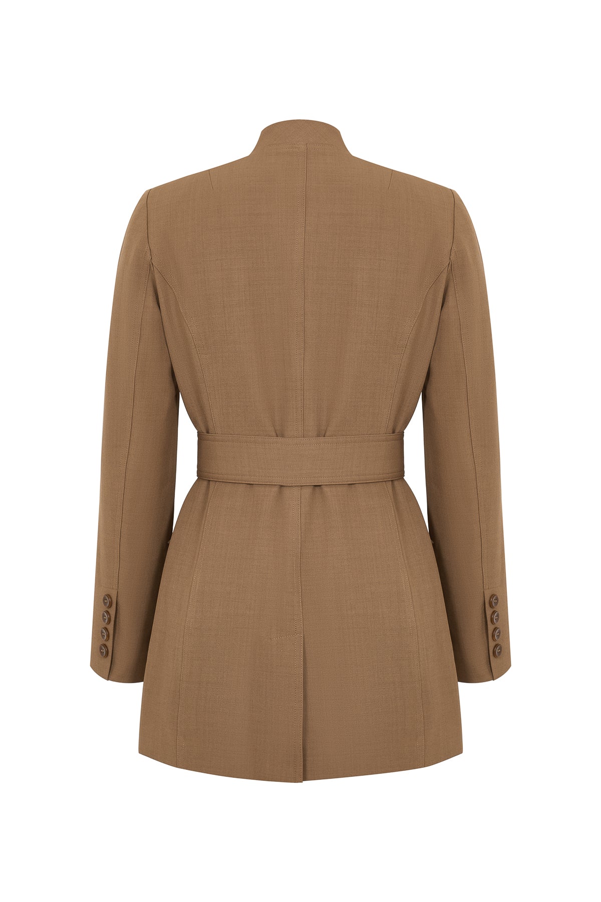 Thea Woven Draped Jacket With Belt
