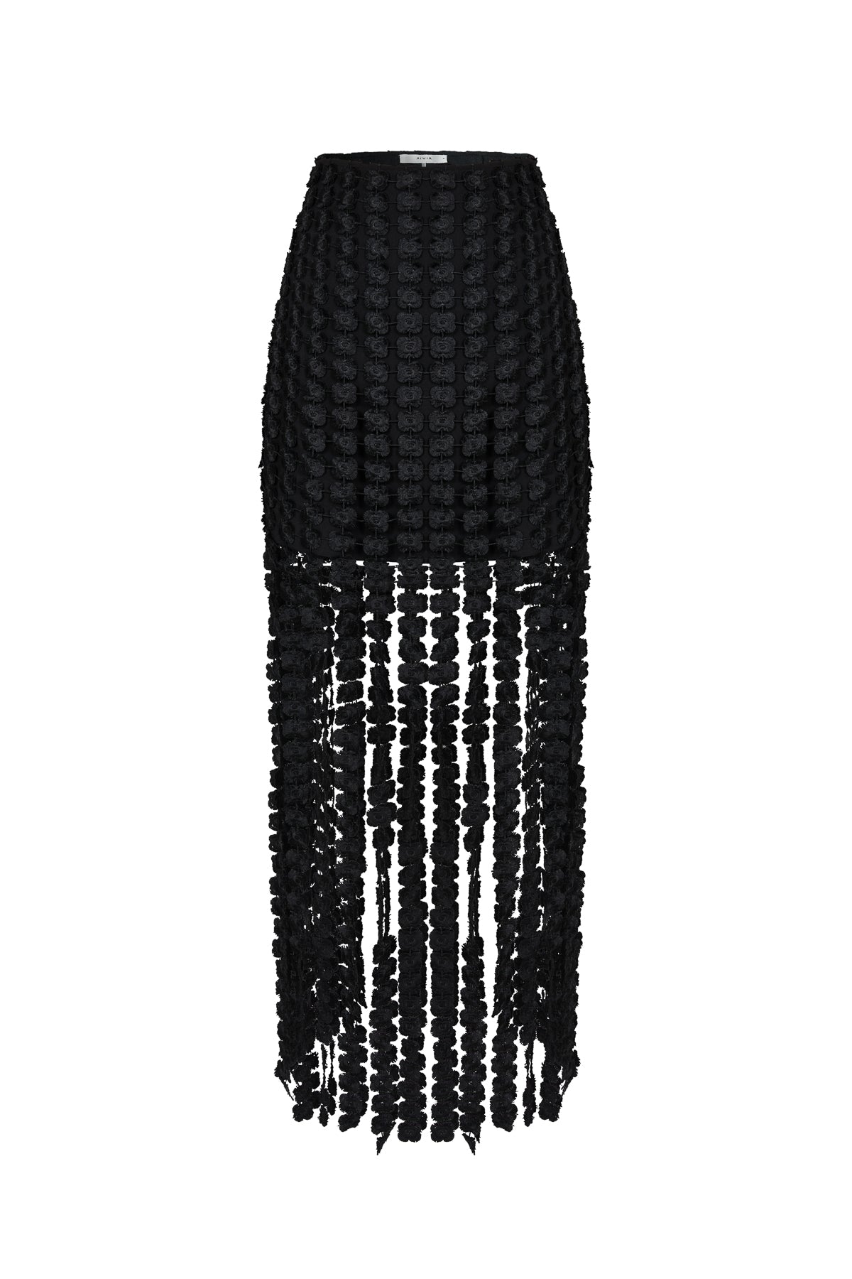 Kaia Woven Lace Fringe Detail Skirt