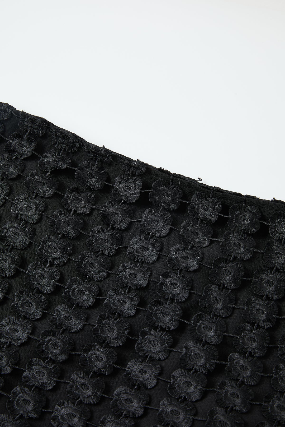 Kaia Woven Lace Fringe Detail Skirt