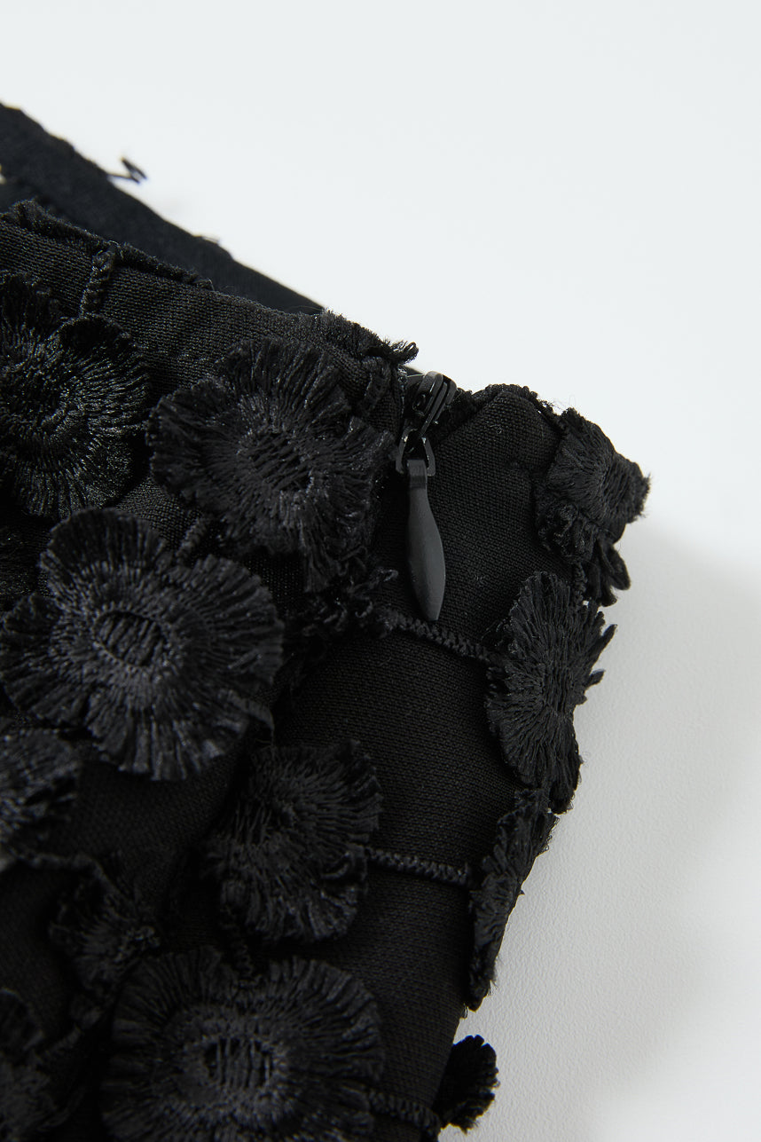 Kaia Woven Lace Fringe Detail Skirt