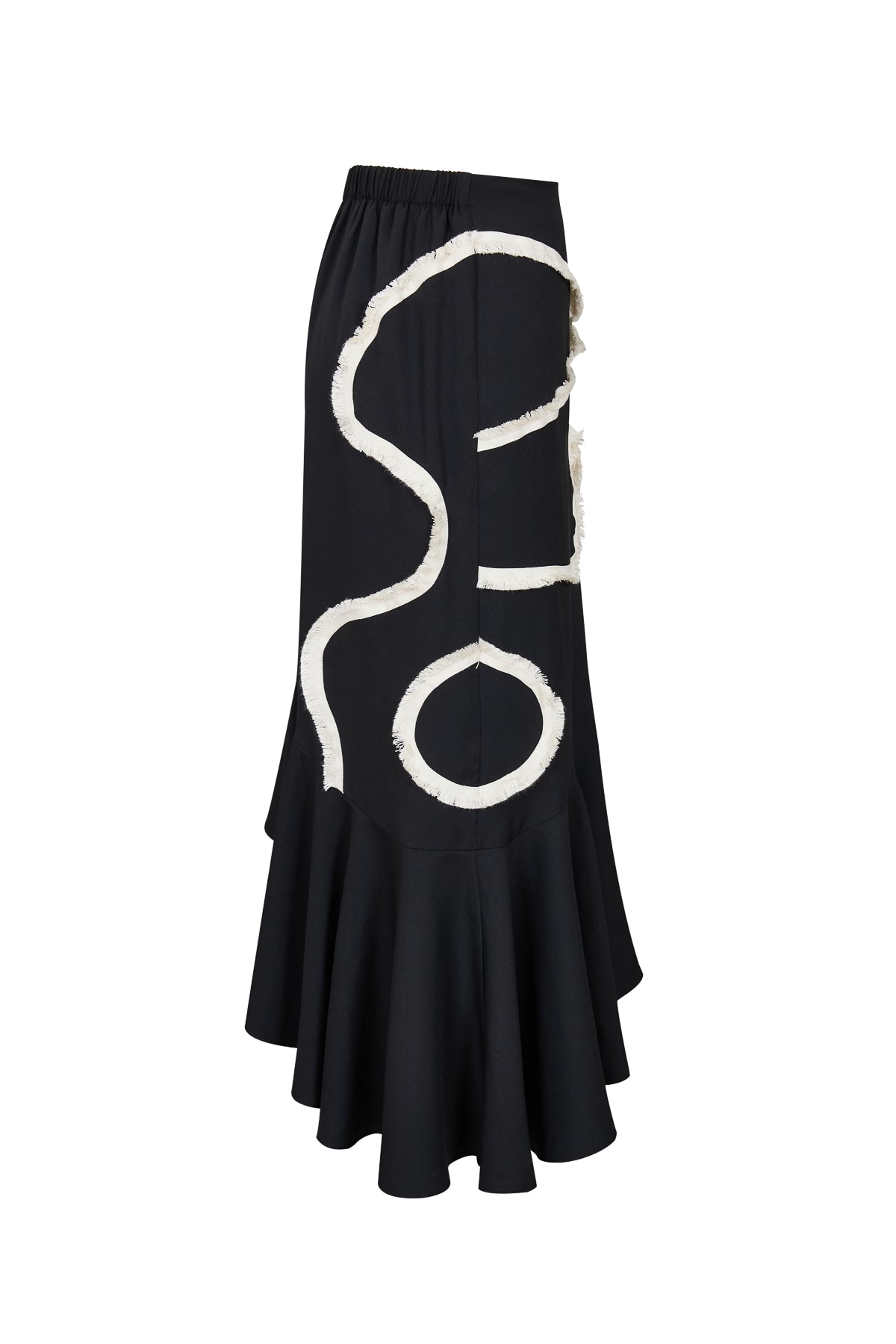 Woven Skirt with Ruffle Detail