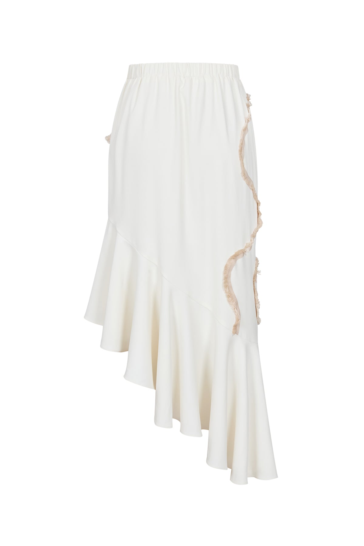 Woven Skirt with Ruffle Detail