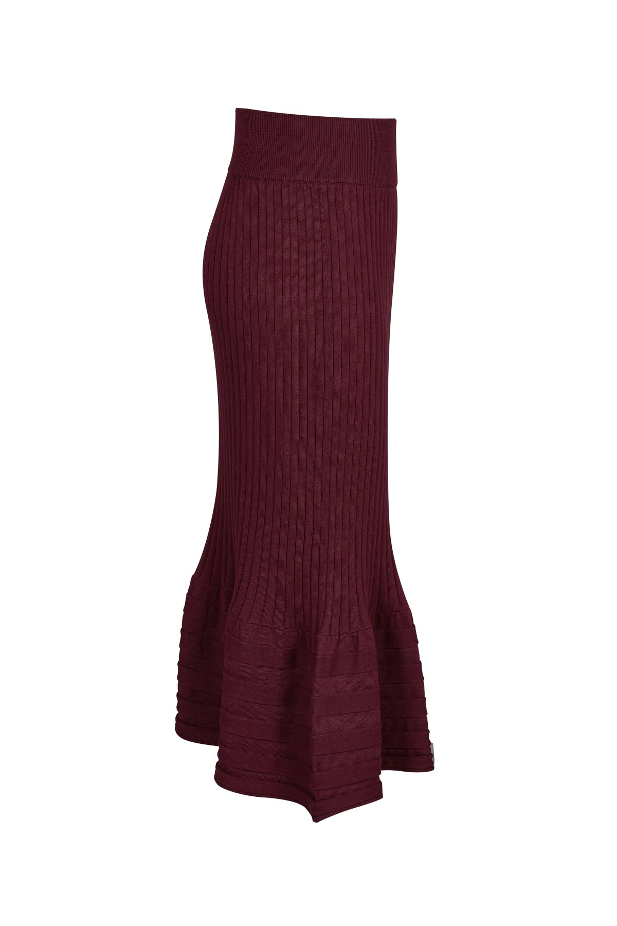 Stripe Texture Midi Skirt
