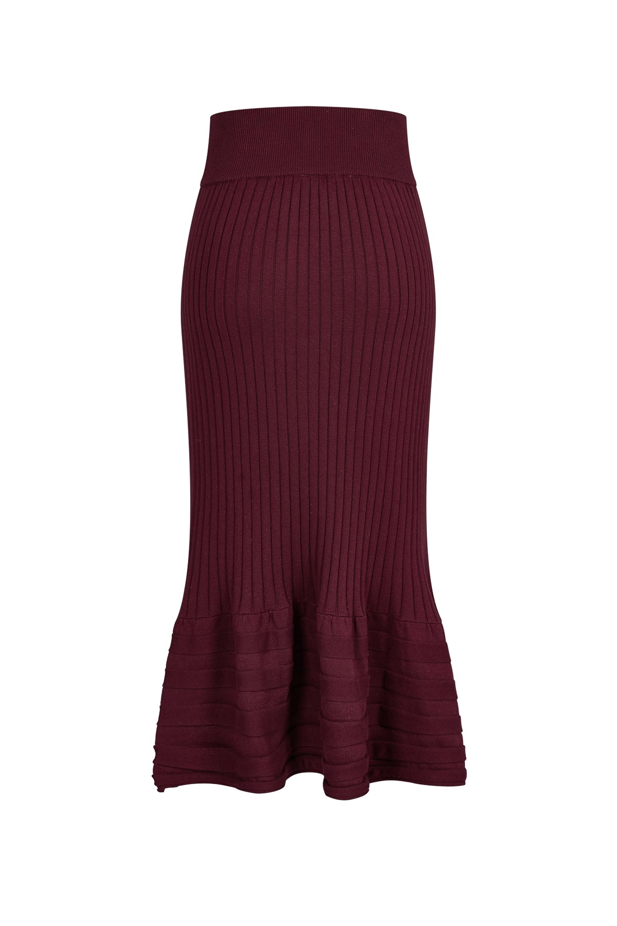 Stripe Texture Midi Skirt