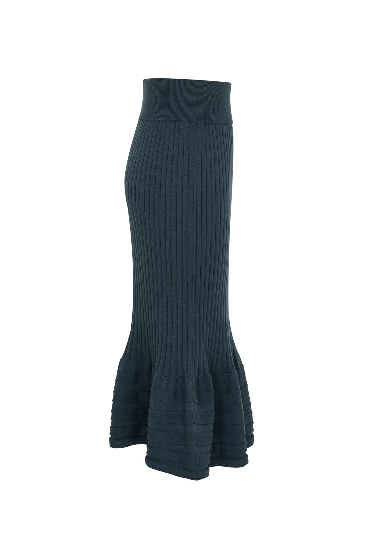 Stripe Texture Midi Skirt