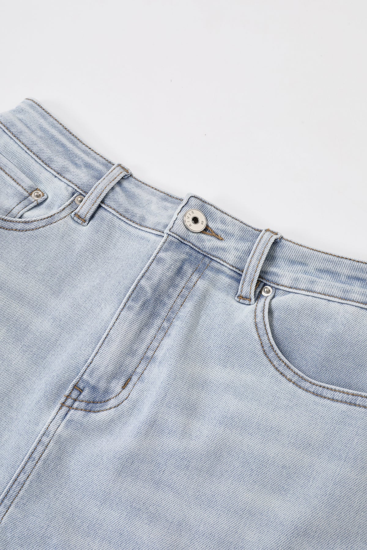 Asymptote Denim Slit Midi Skirt