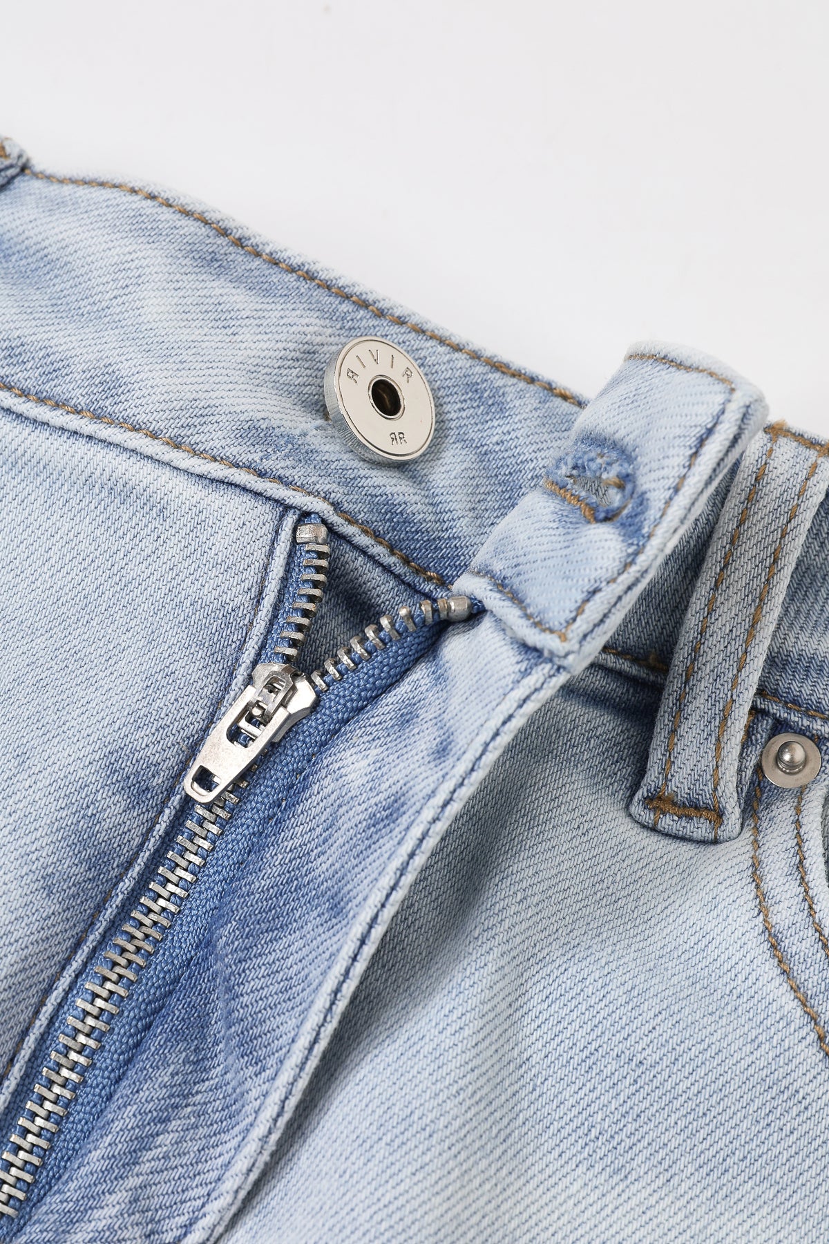 Asymptote Denim Slit Midi Skirt