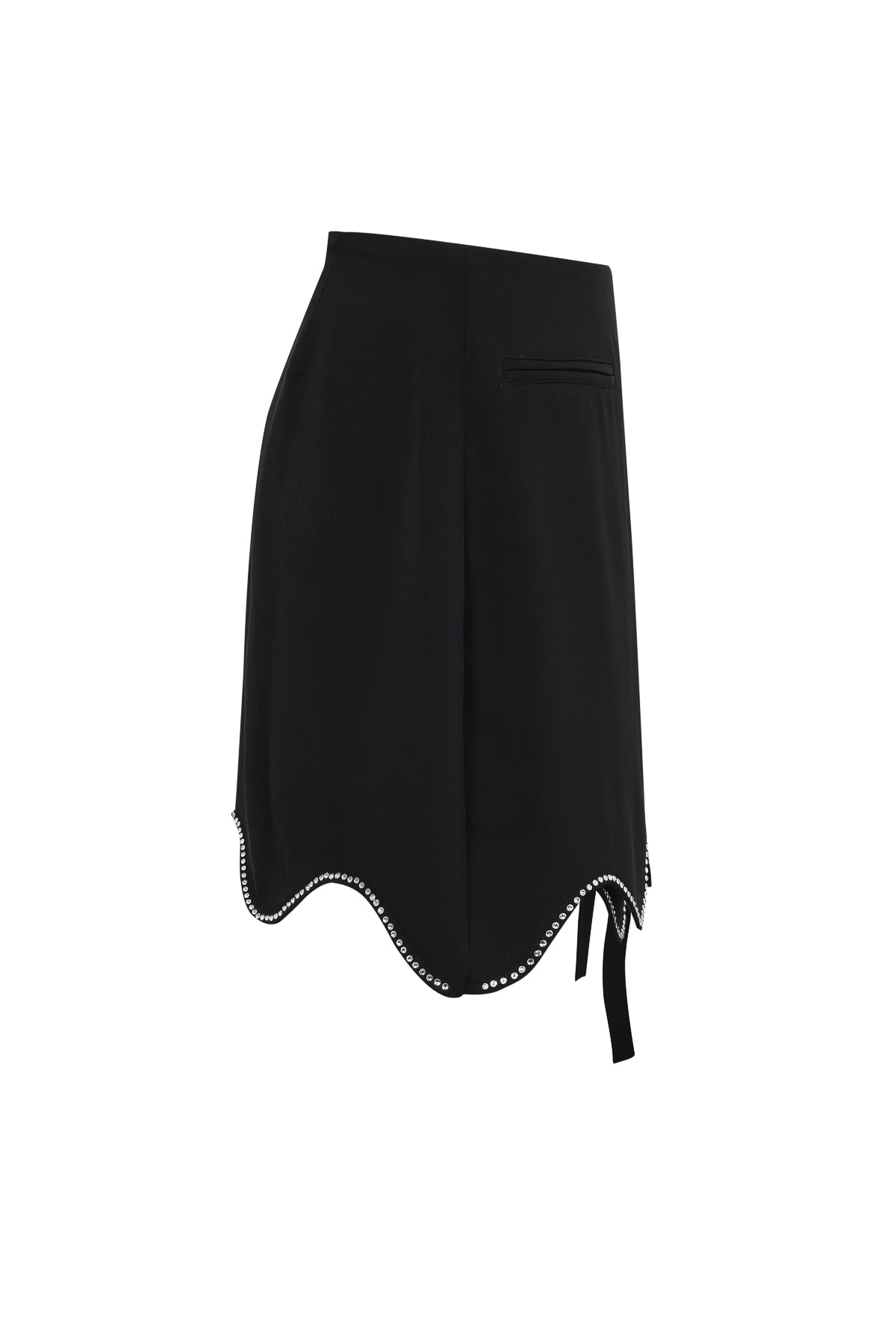 Scallop Echo Trim Skirt with Rhinestones