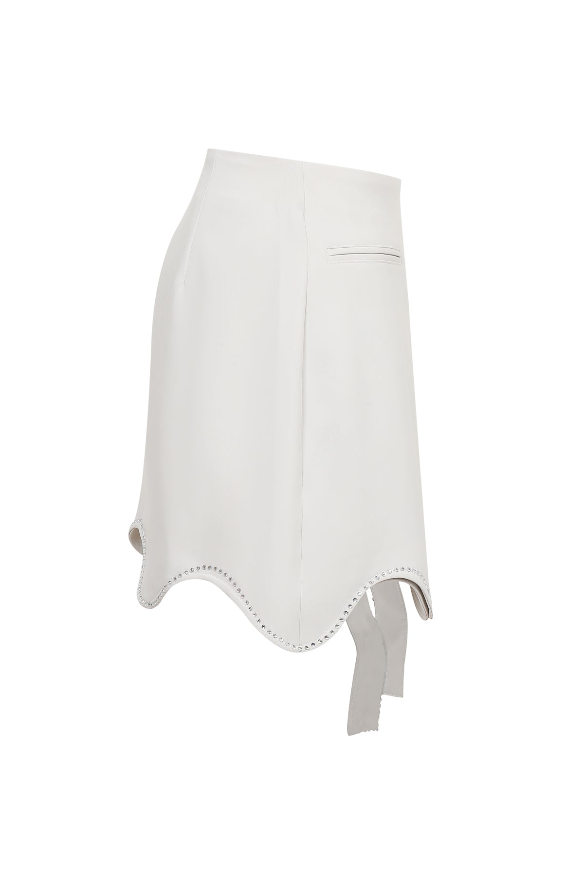 Scallop Echo Trim Skirt with Rhinestones