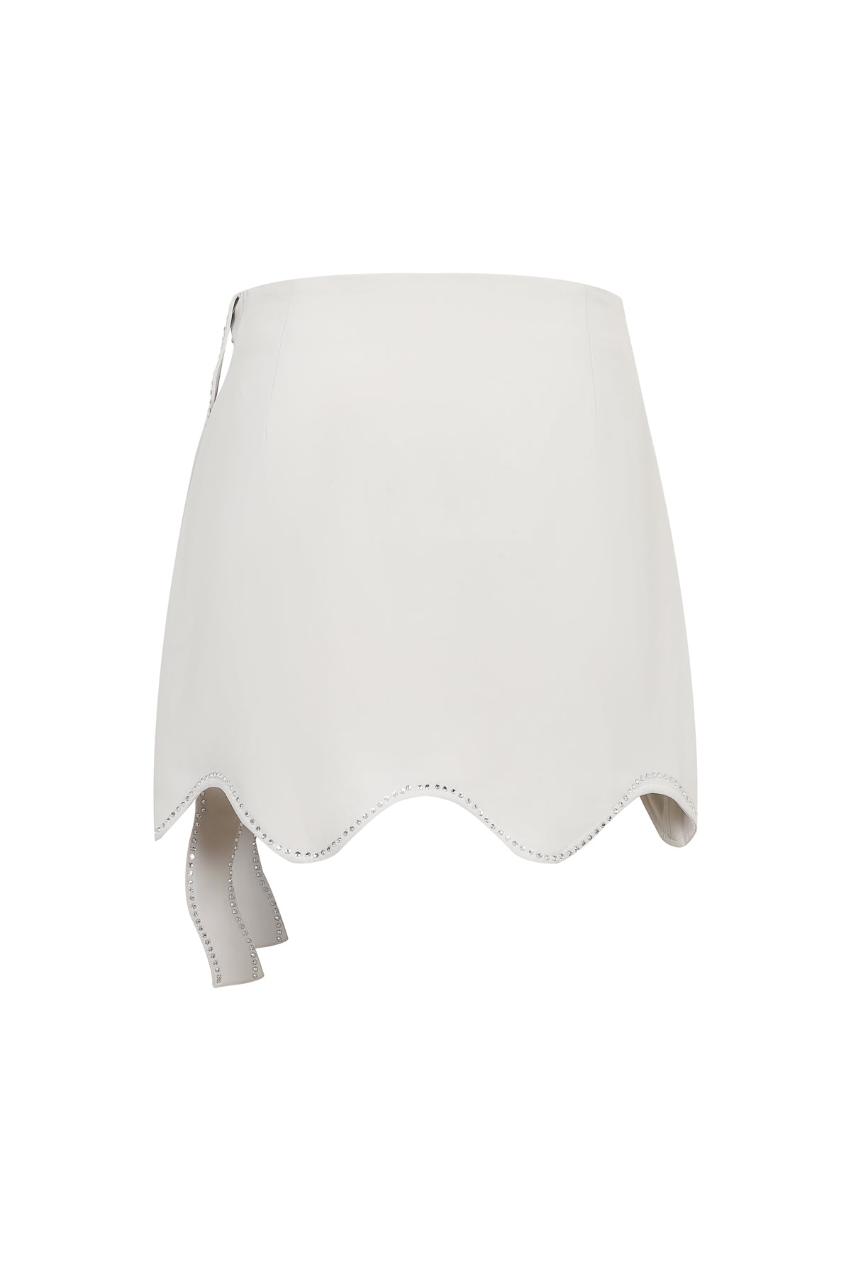 Scallop Echo Trim Skirt with Rhinestones