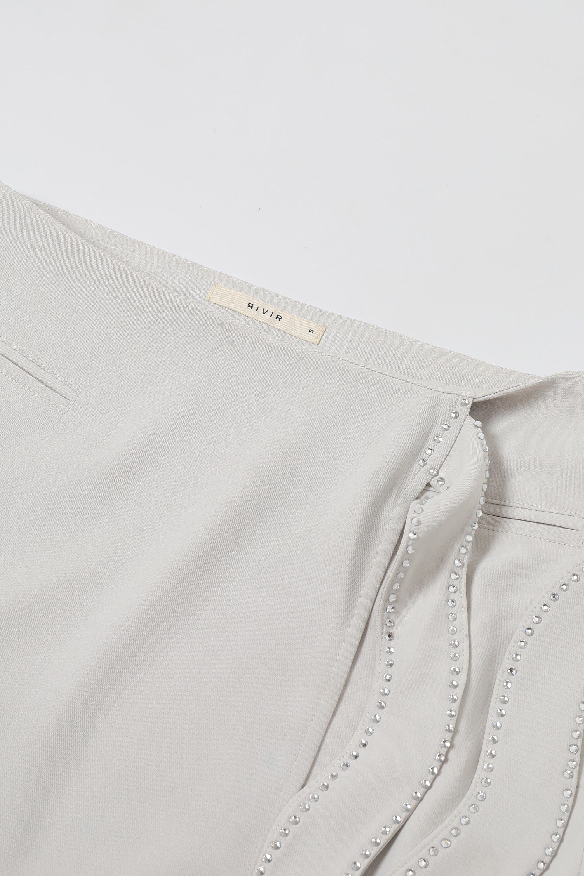 Scallop Echo Trim Skirt with Rhinestones