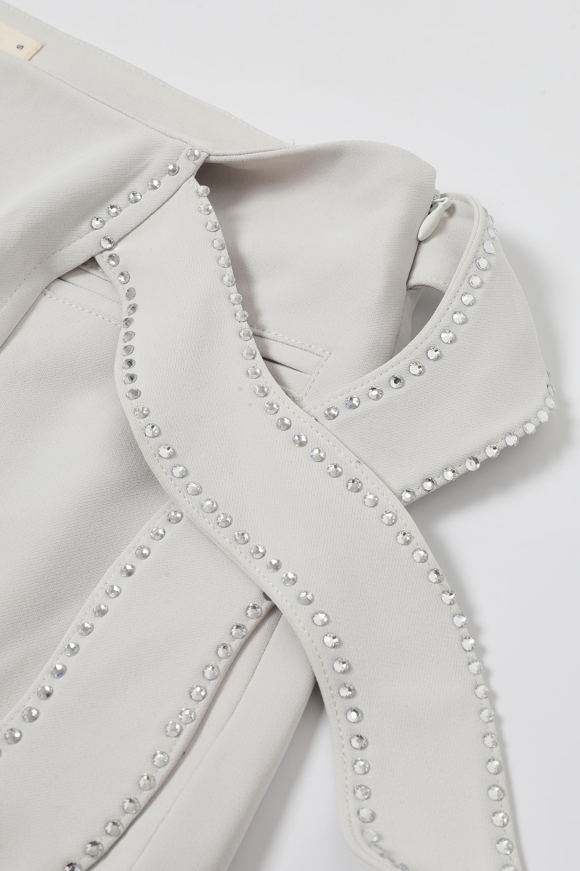 Scallop Echo Trim Skirt with Rhinestones