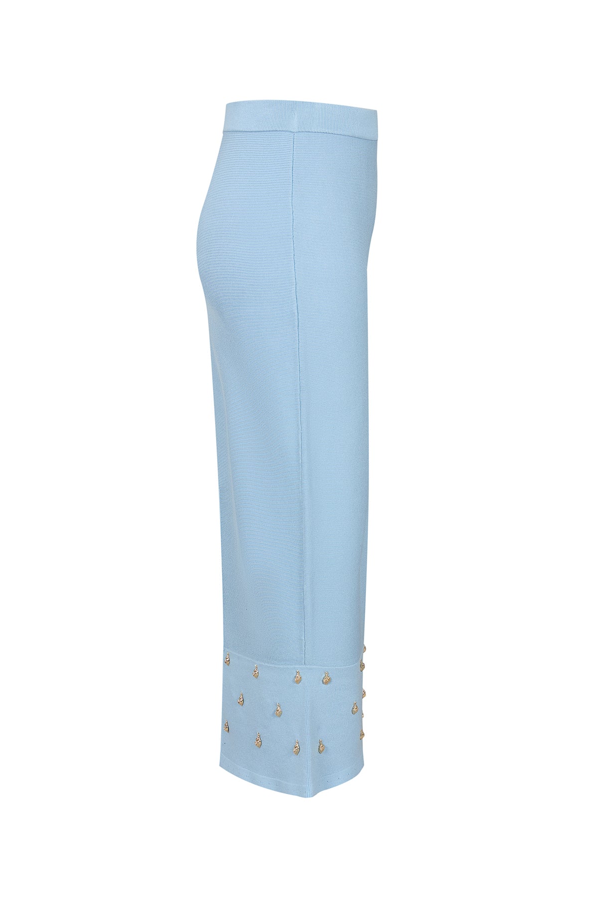 Knit Seashell Embellished Midi Skirt