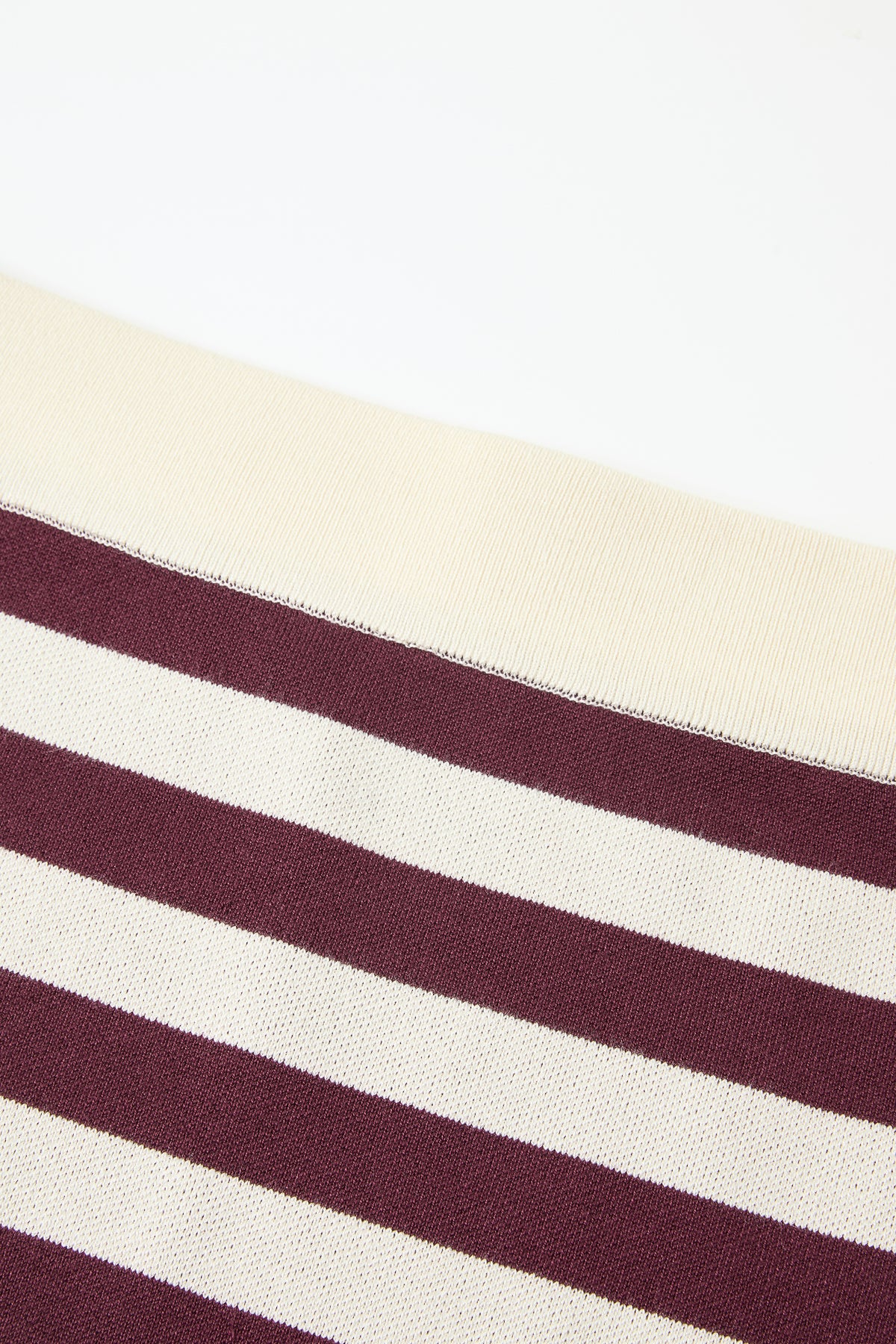 Knit Stripe Rope Embellished Midi Skirt