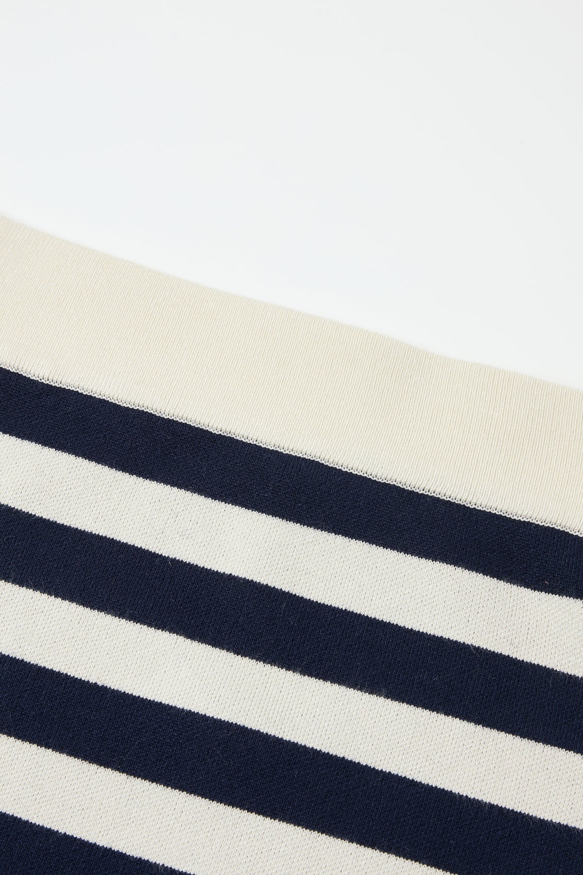 Knit Stripe Rope Embellished Midi Skirt