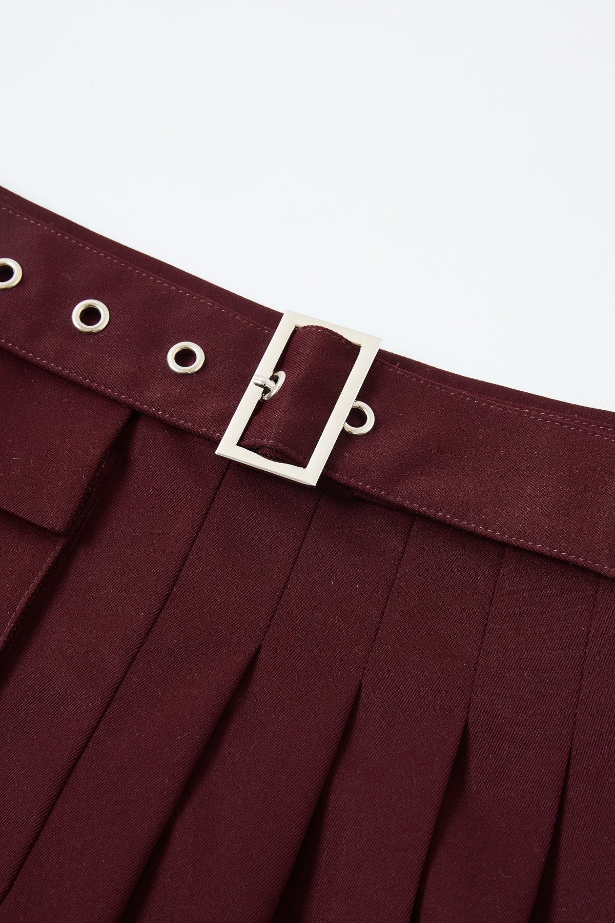 Axelle Woven Half Pleated Cargo Midi Skirt