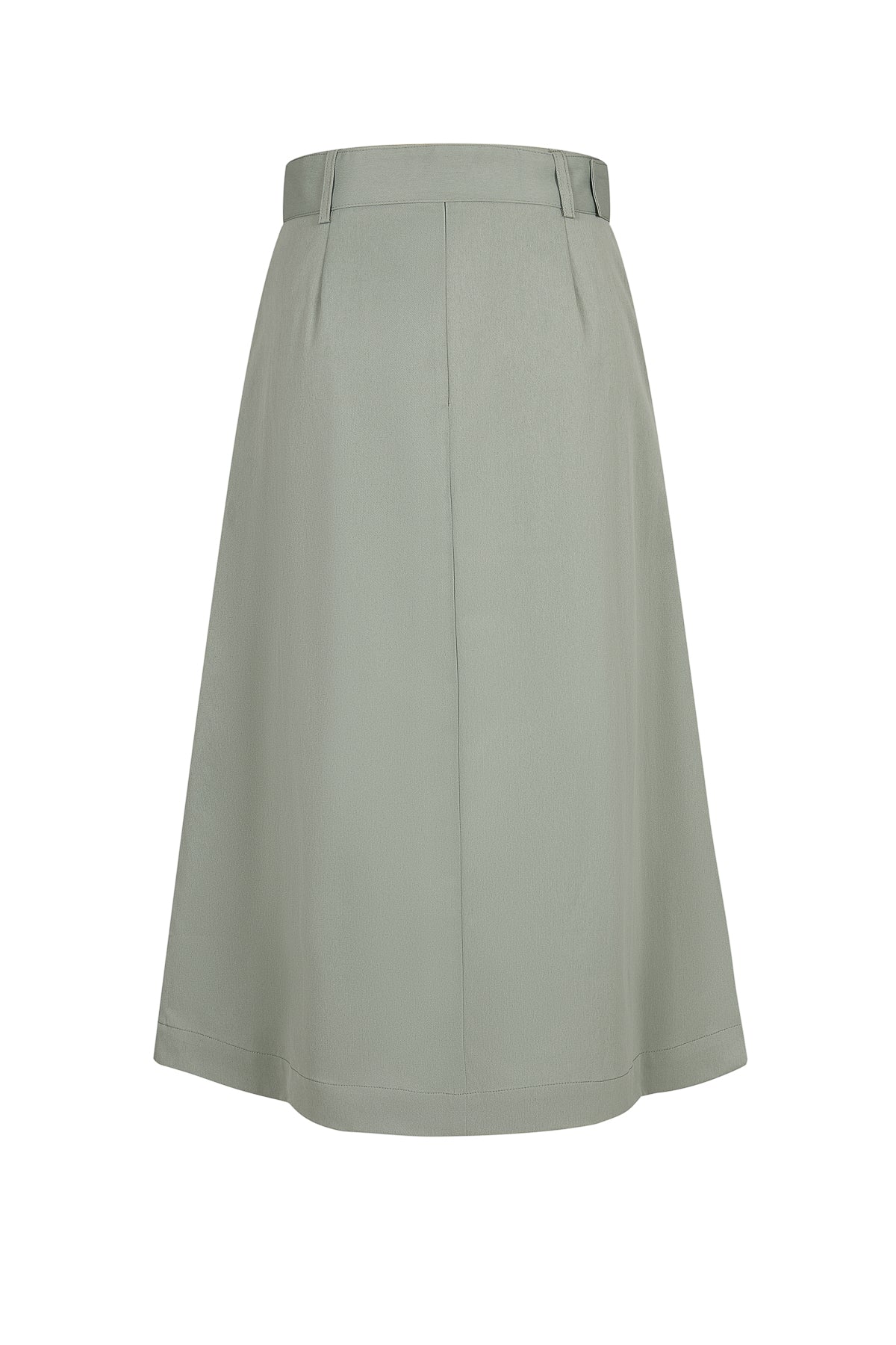 Axelle Woven Half Pleated Cargo Midi Skirt