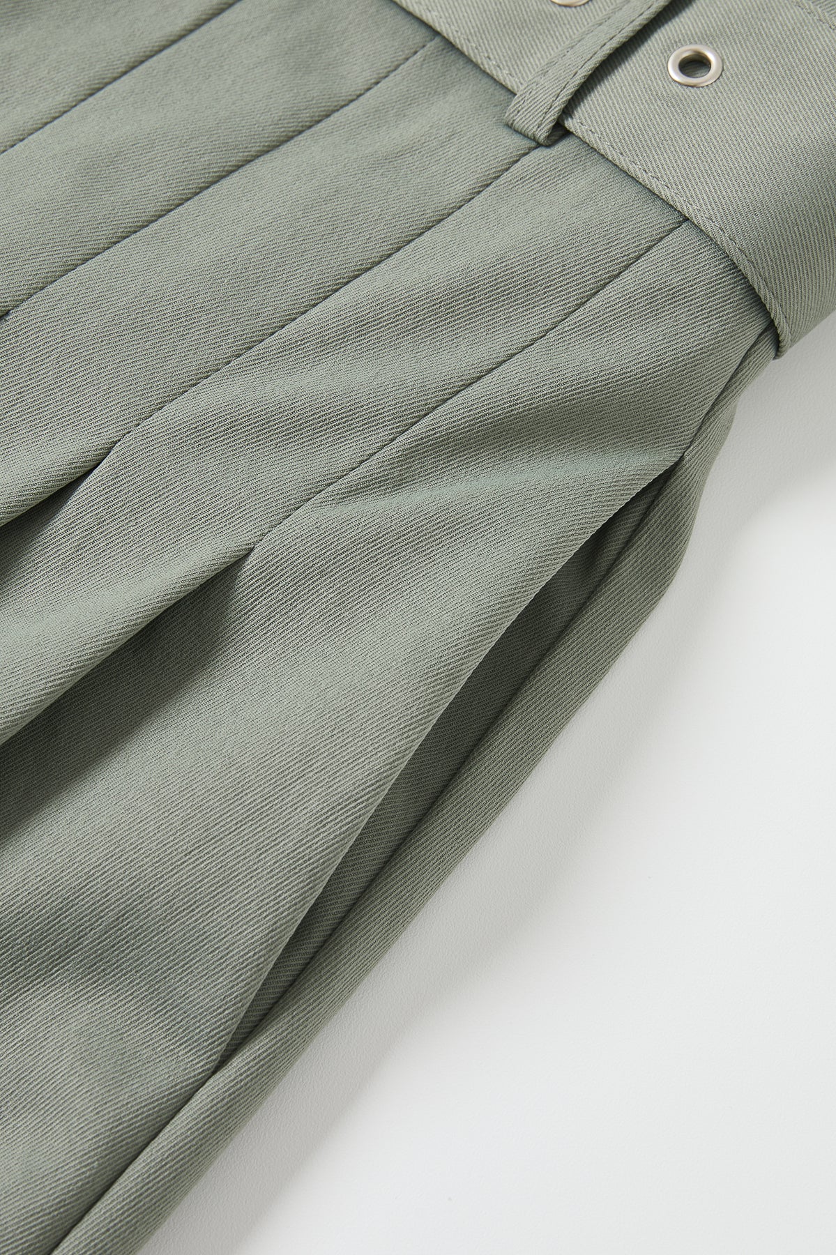 Axelle Woven Half Pleated Cargo Midi Skirt