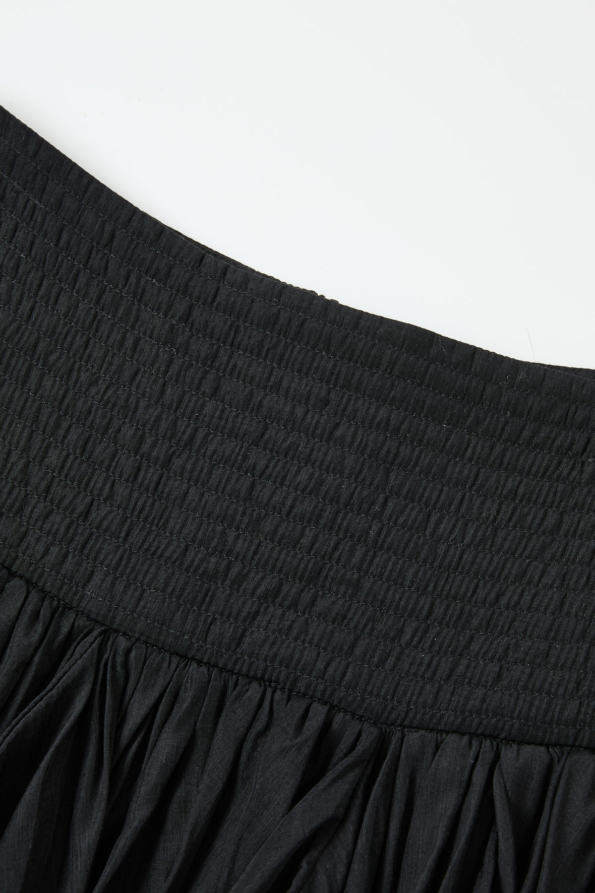 Woven Draped Voluminous Midi Skirt
