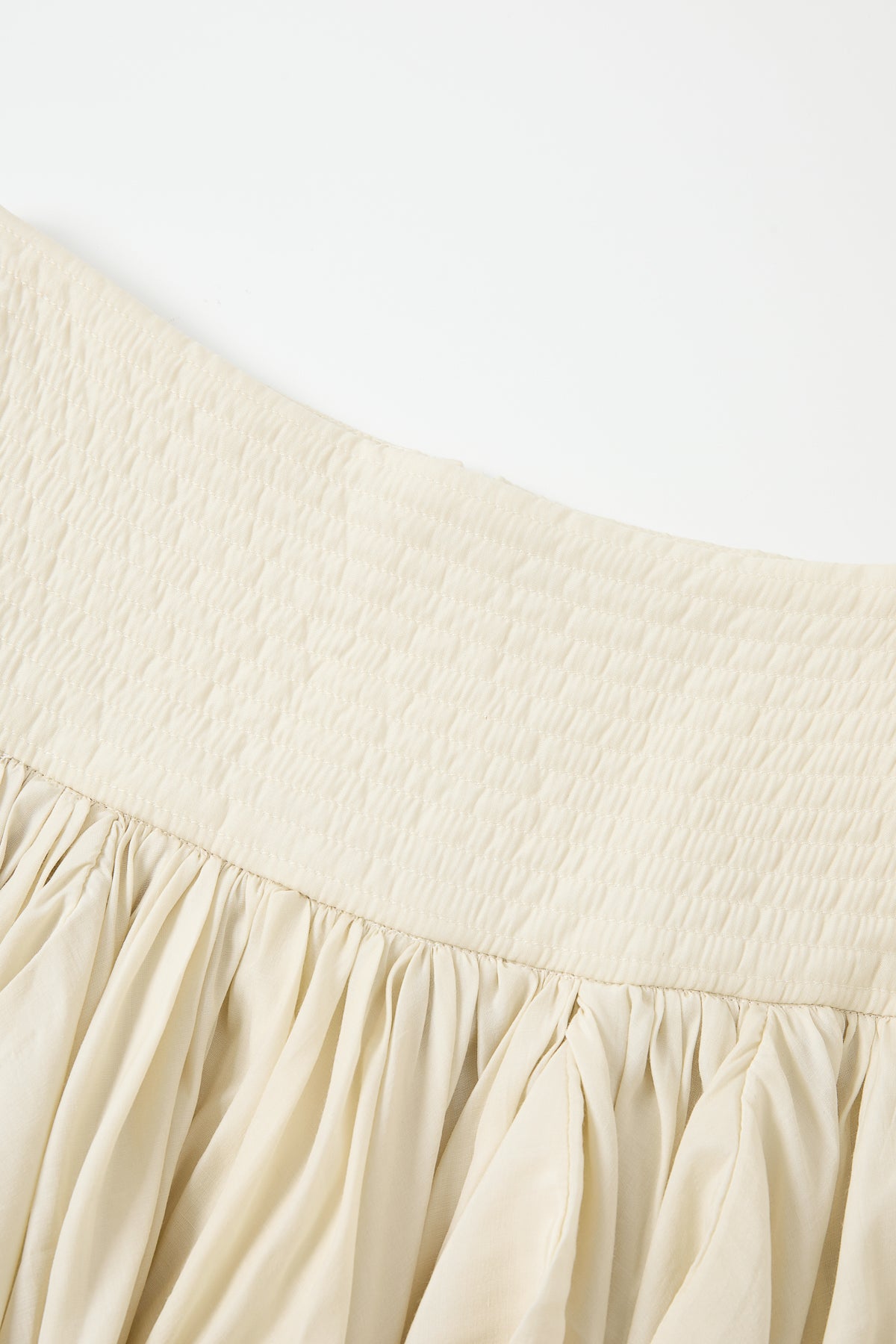 Woven Draped Voluminous Midi Skirt
