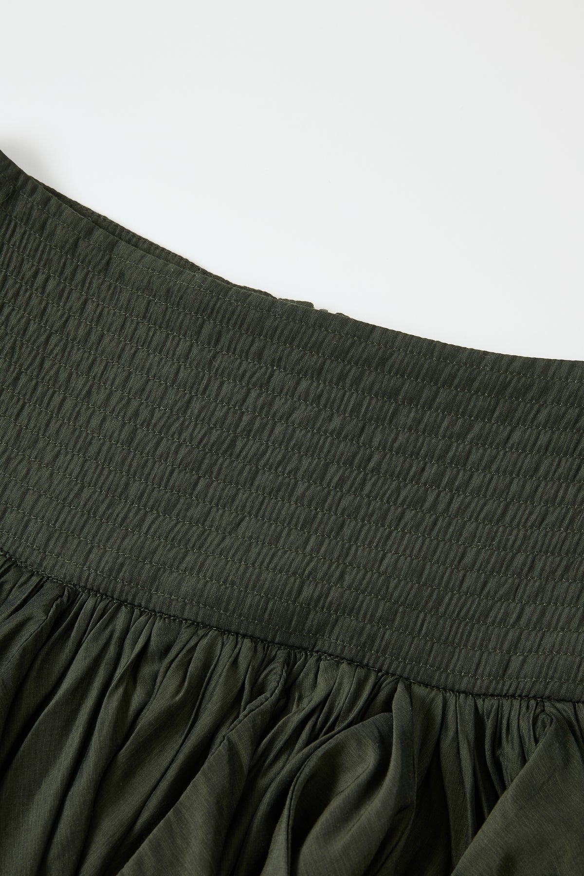 Woven Draped Voluminous Midi Skirt