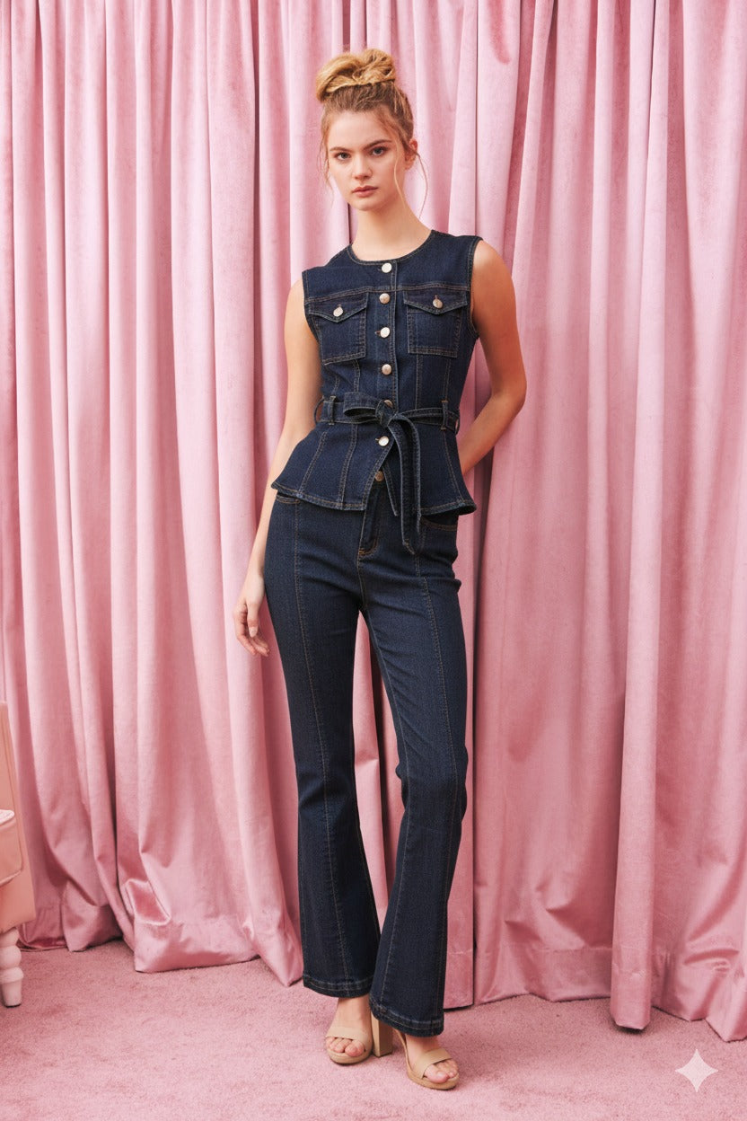 The Gilded Denim Bastion Vest