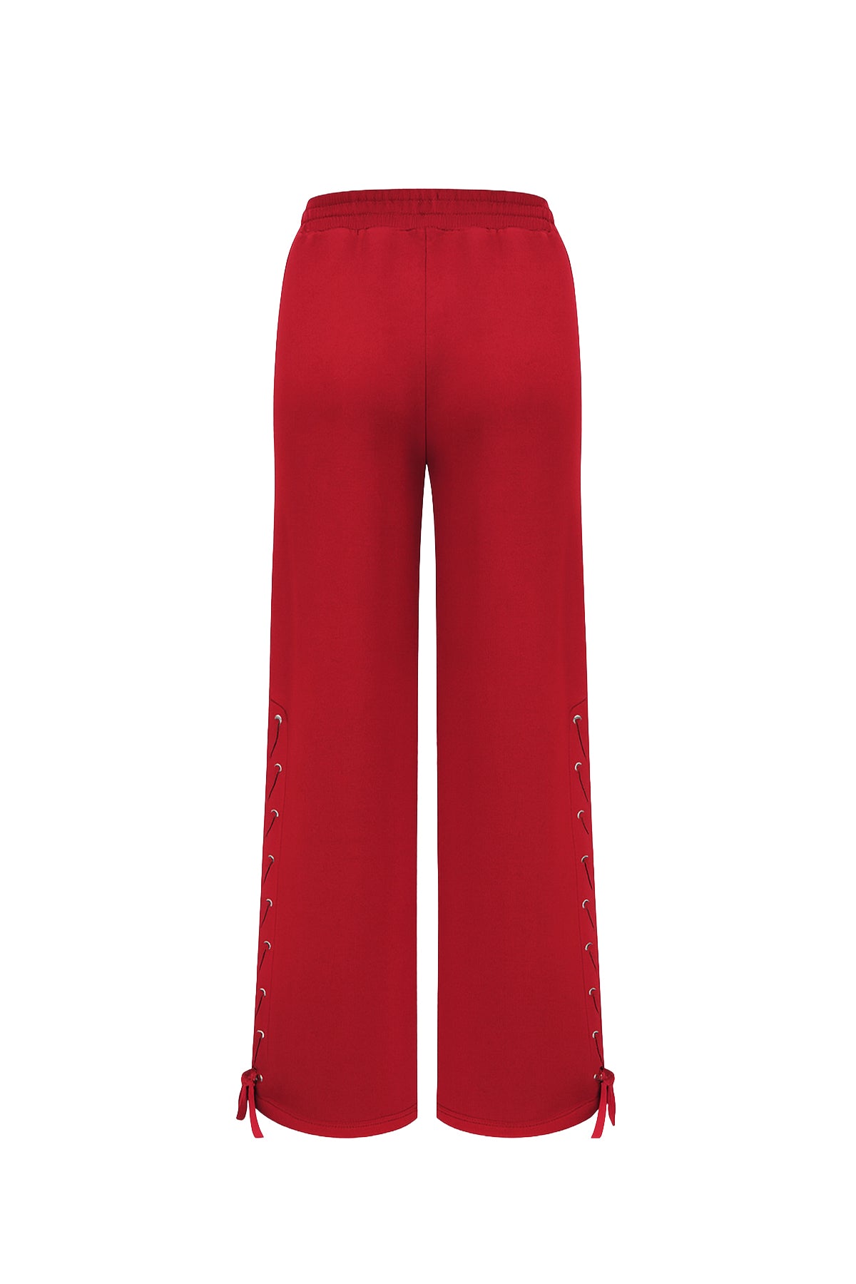 Knit Sweatpants With Lace up Accent