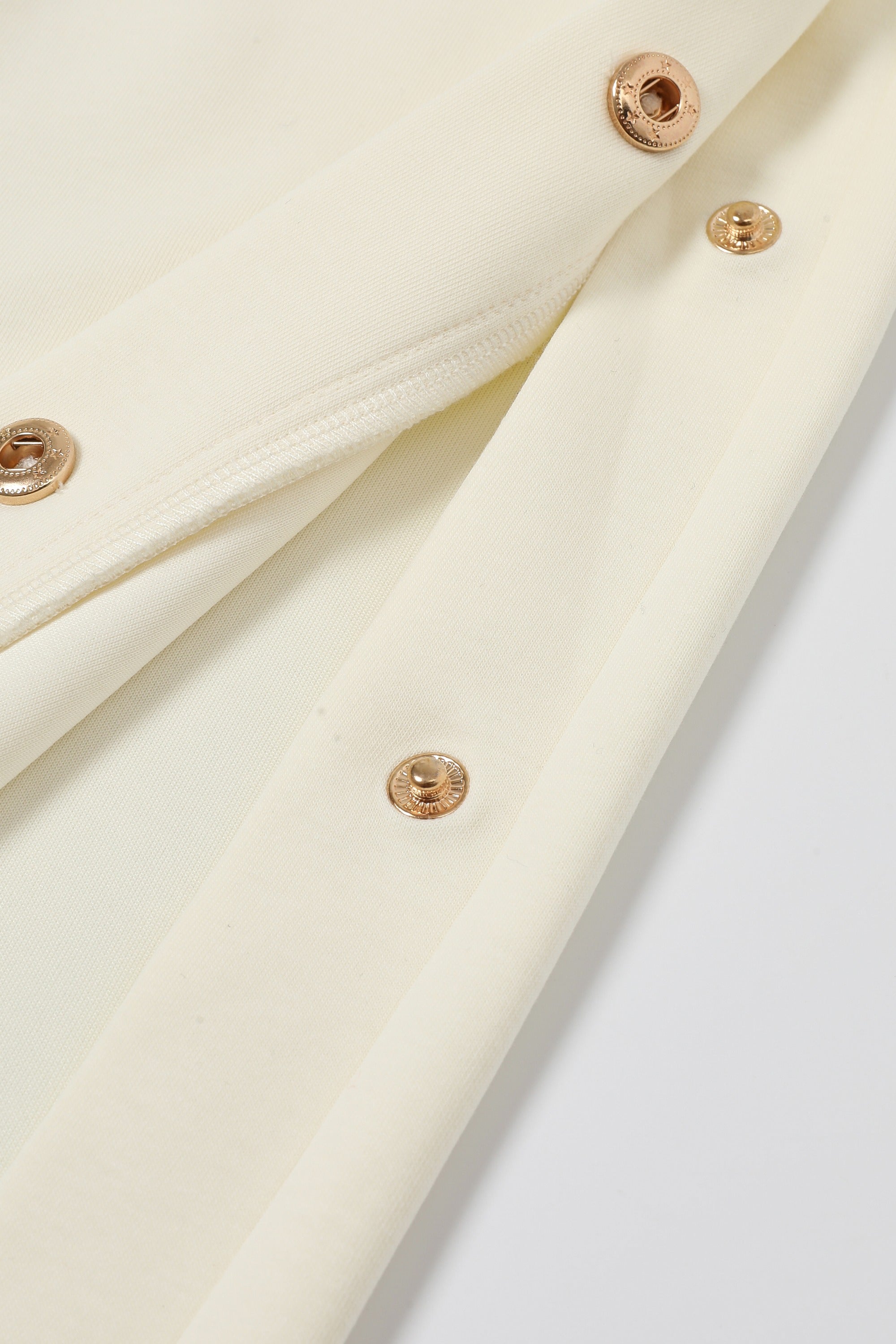 The Atelier Gold Snap Buttons Sweatpants