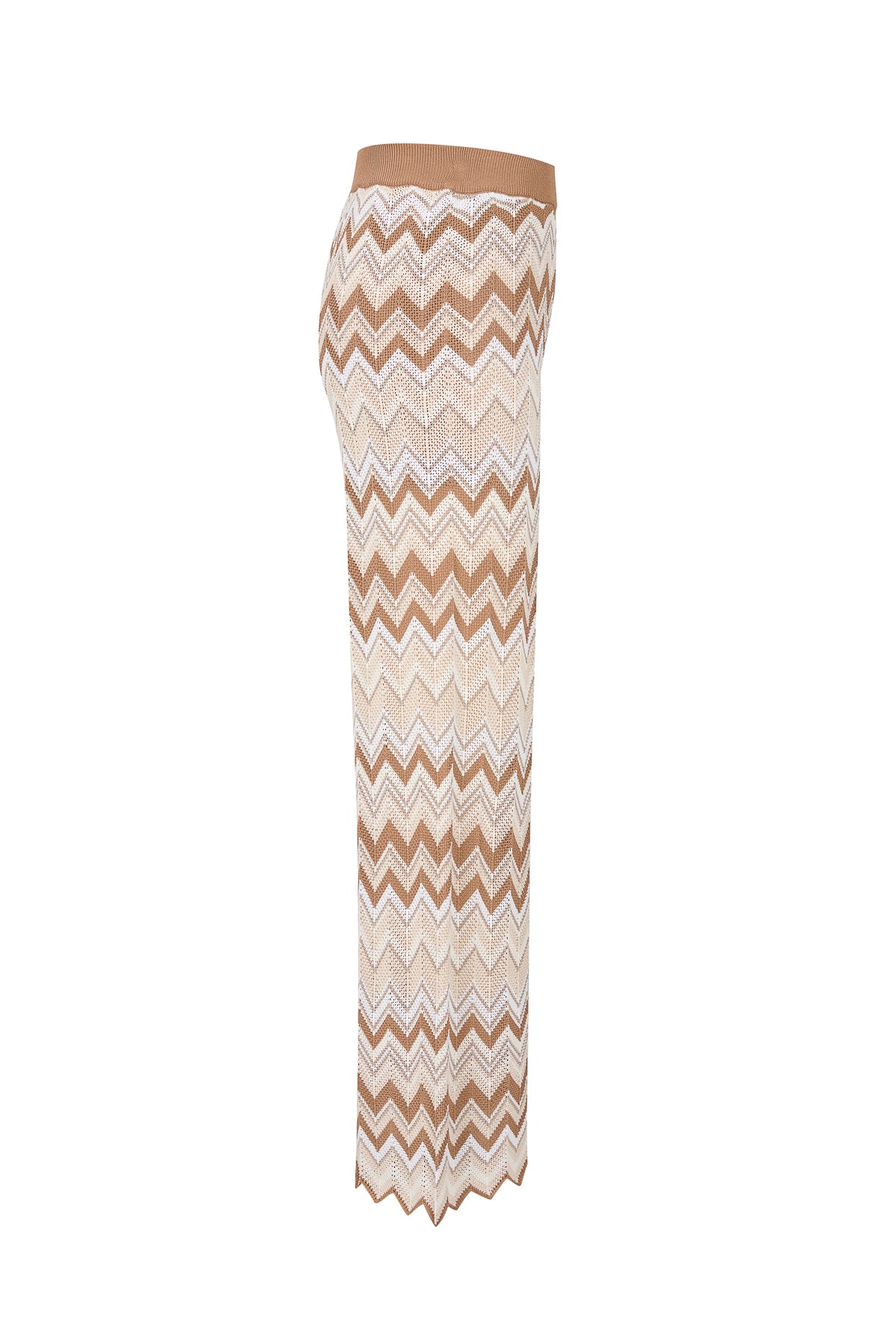 Geometric Pattern Knit Pants