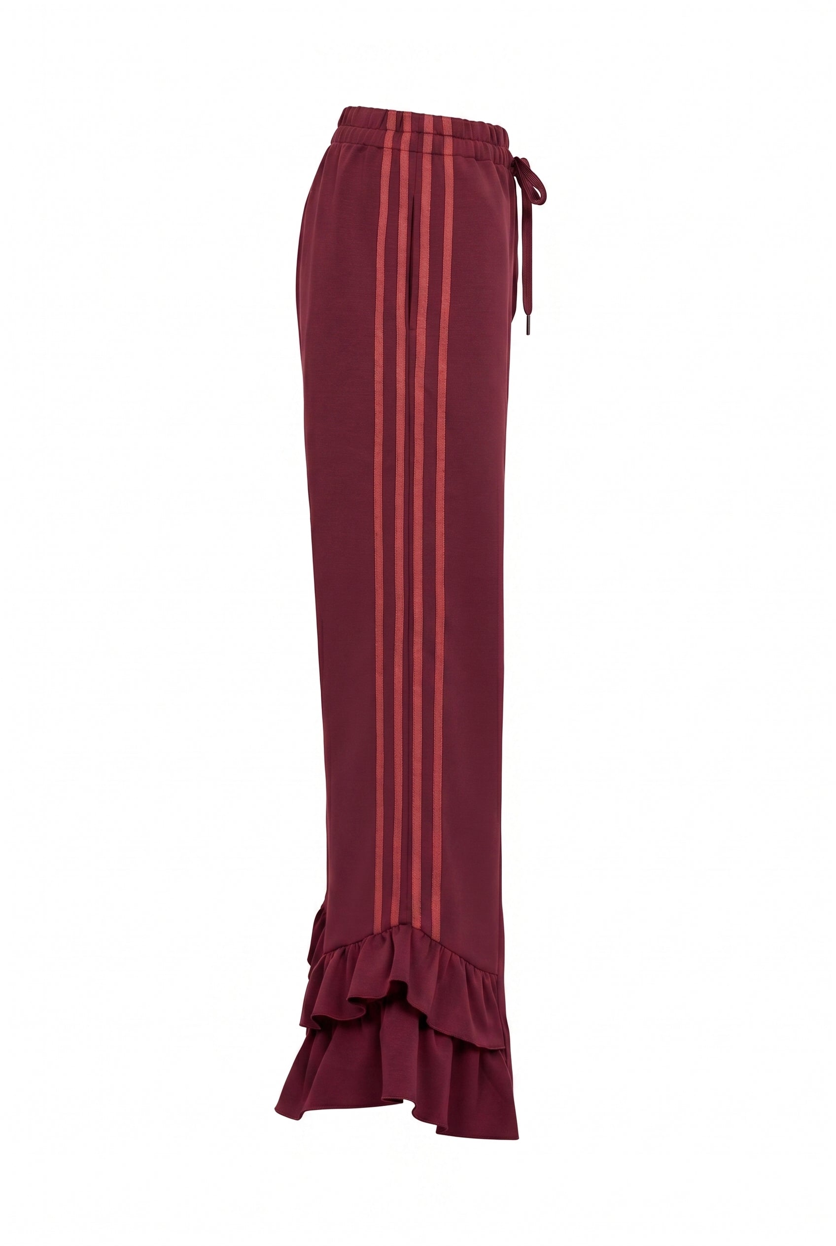 Ruffled Hem Wide Pants