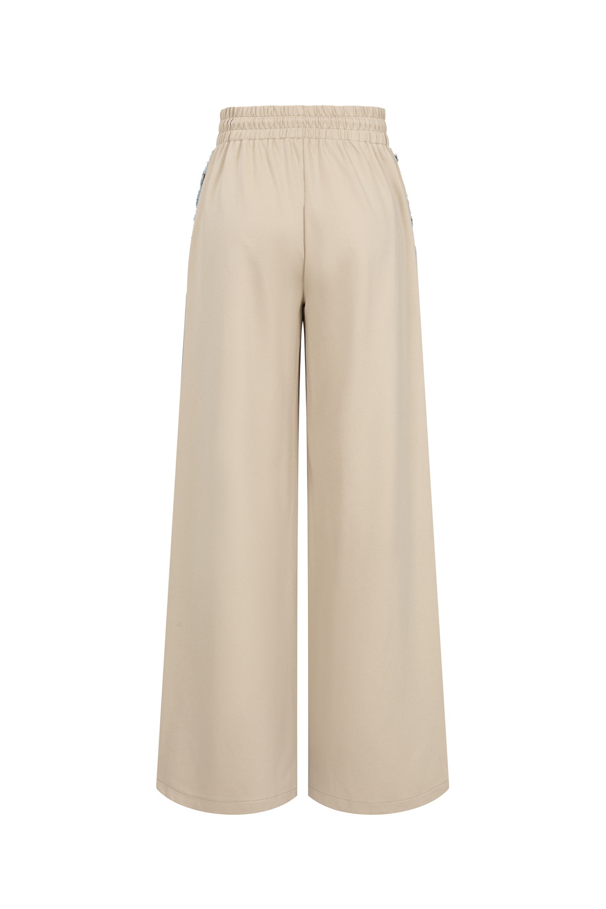 Knit Denim Mix Wide Pants