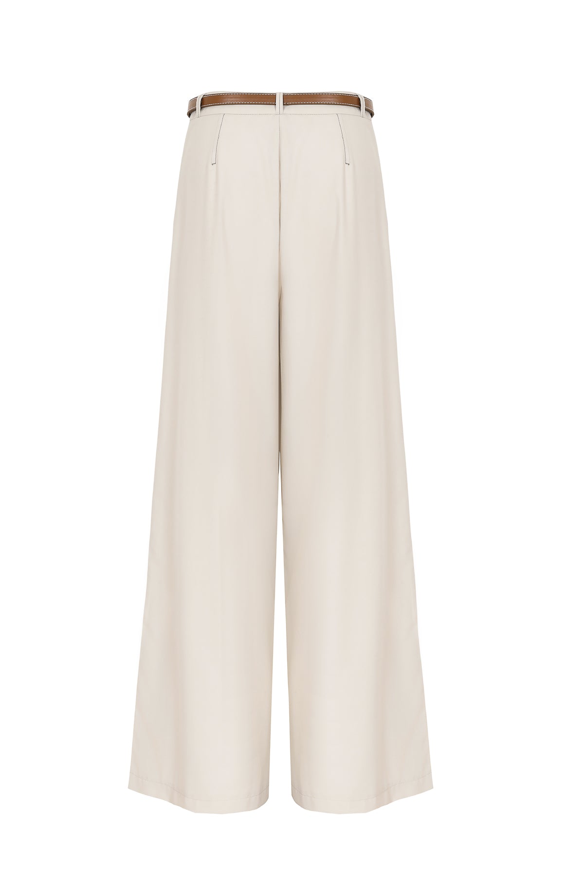 The Isometric Woven Pleat Pants with Belt