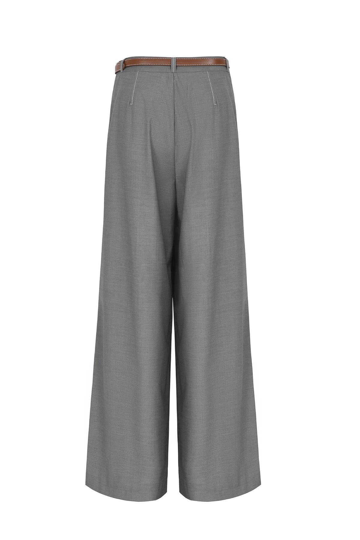 The Isometric Woven Pleat Pants with Belt