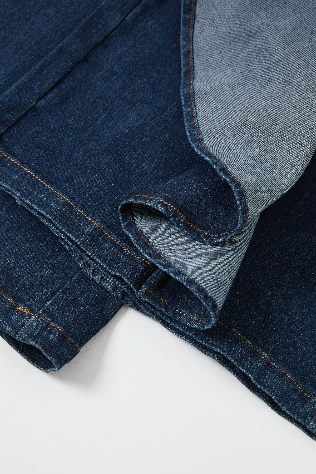 Ruffle Detail Wide Leg Jean