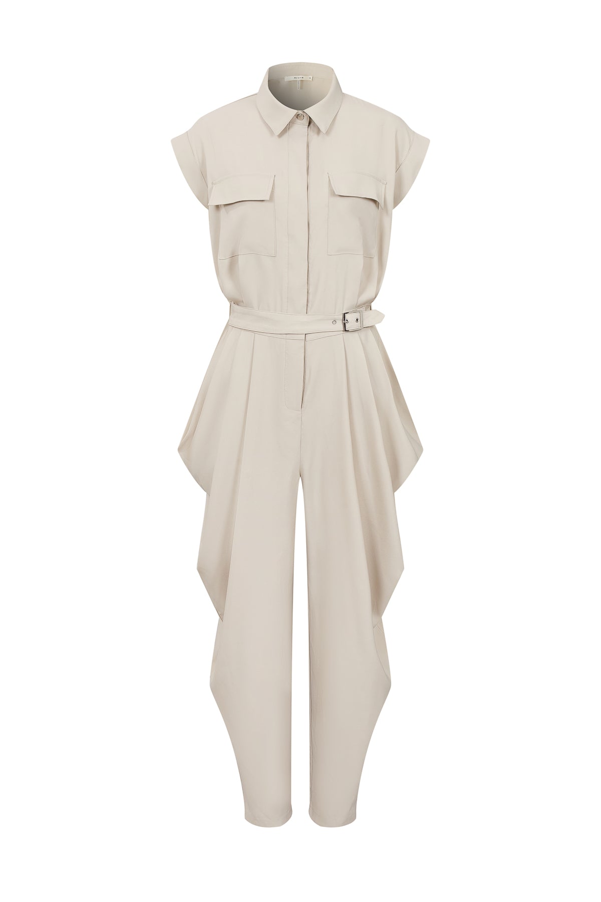 Ruched Safari Jumpsuit
