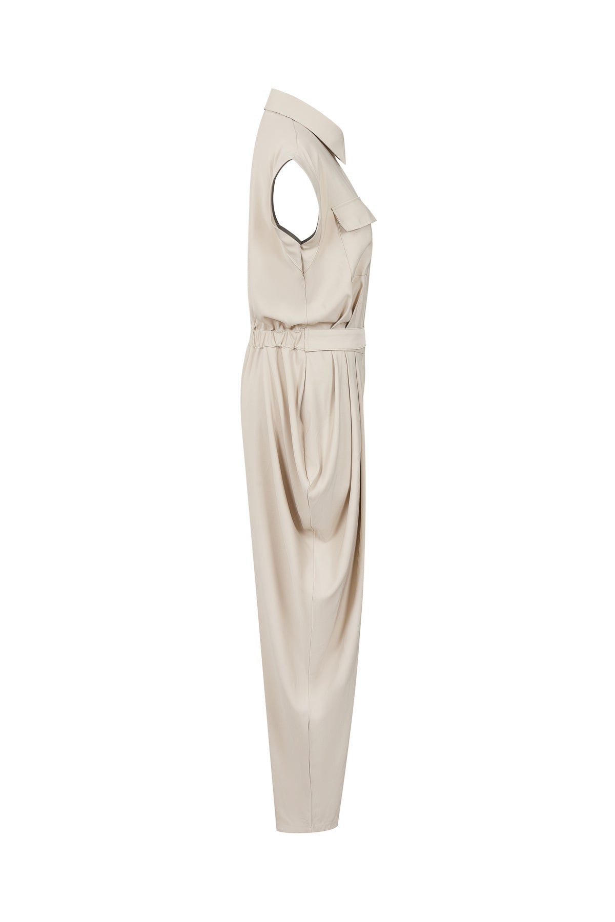 Ruched Safari Jumpsuit