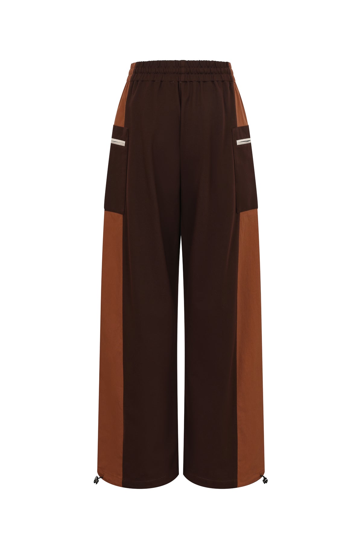 Knit Woven Mix Sporty Sweat Pants