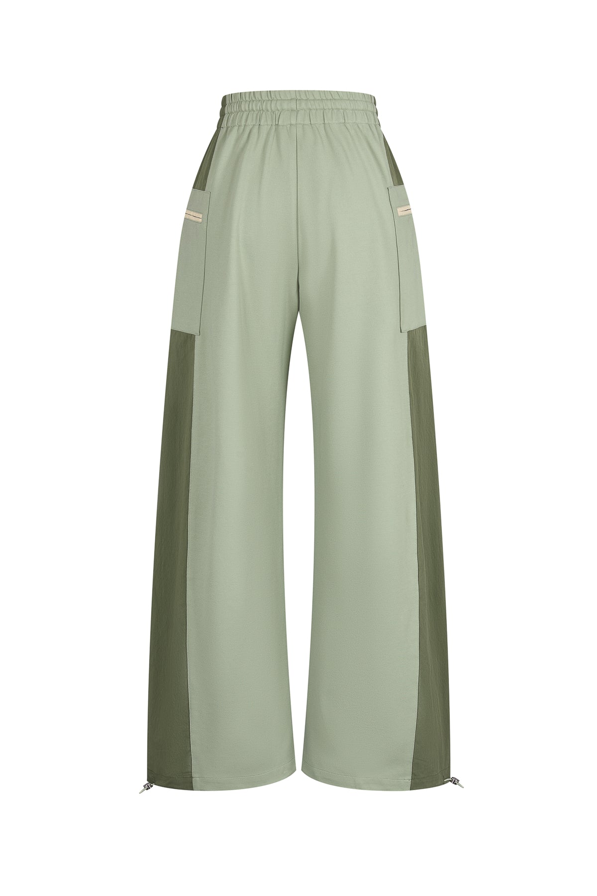 Knit Woven Mix Sporty Sweat Pants