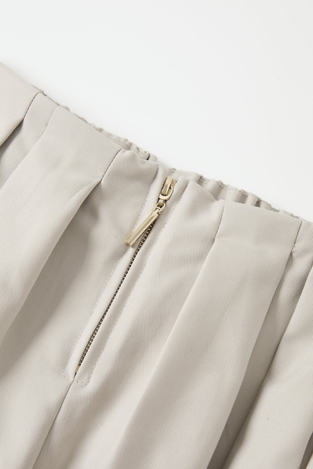 Draped Twill Wide Pants