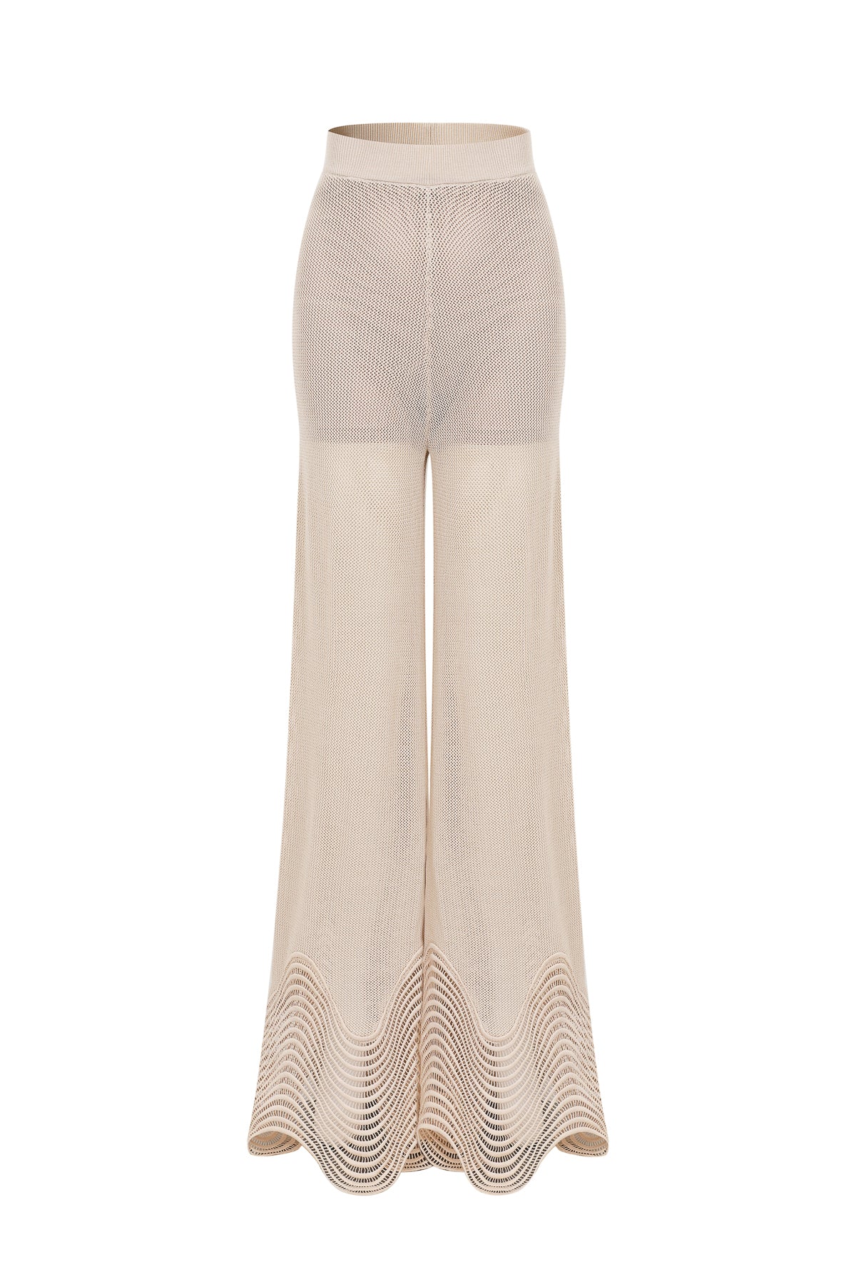 Wave trim Knit Pants