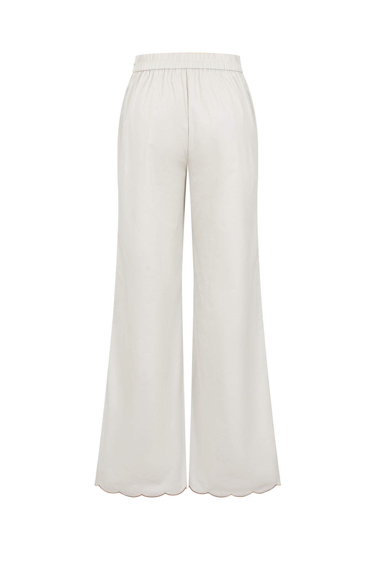 Embroidered Poplin Palazzo