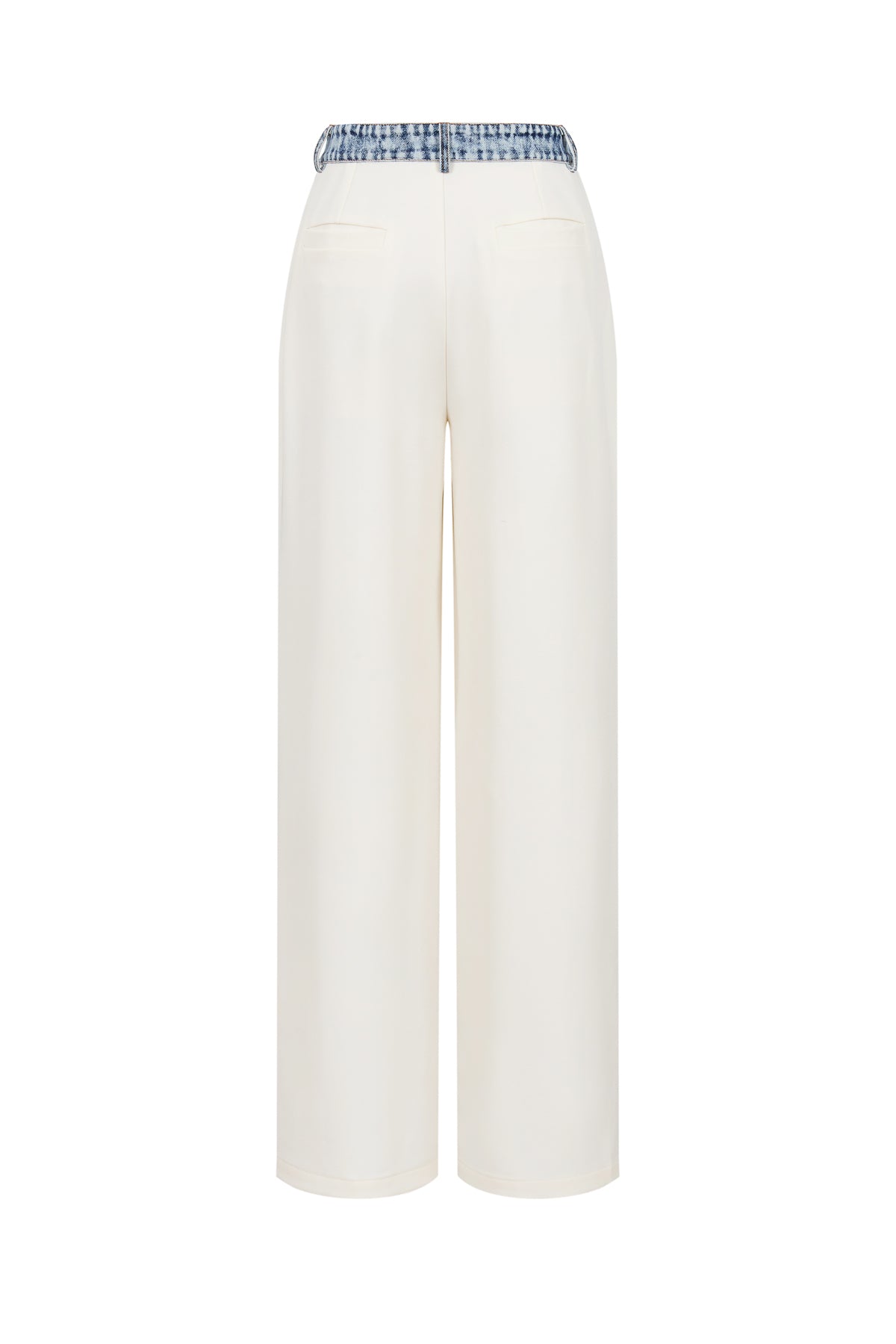 Mix Media Wide Leg Pants