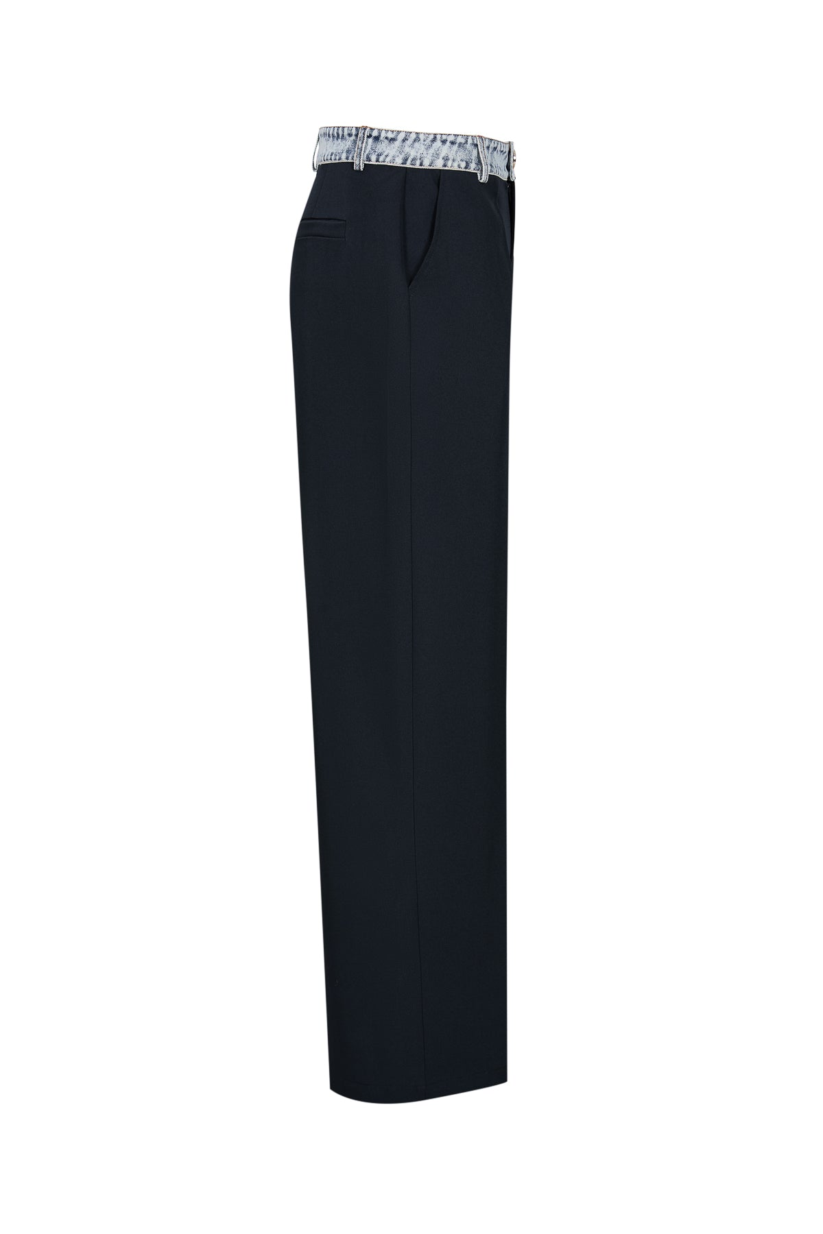 Mix Media Wide Leg Pants